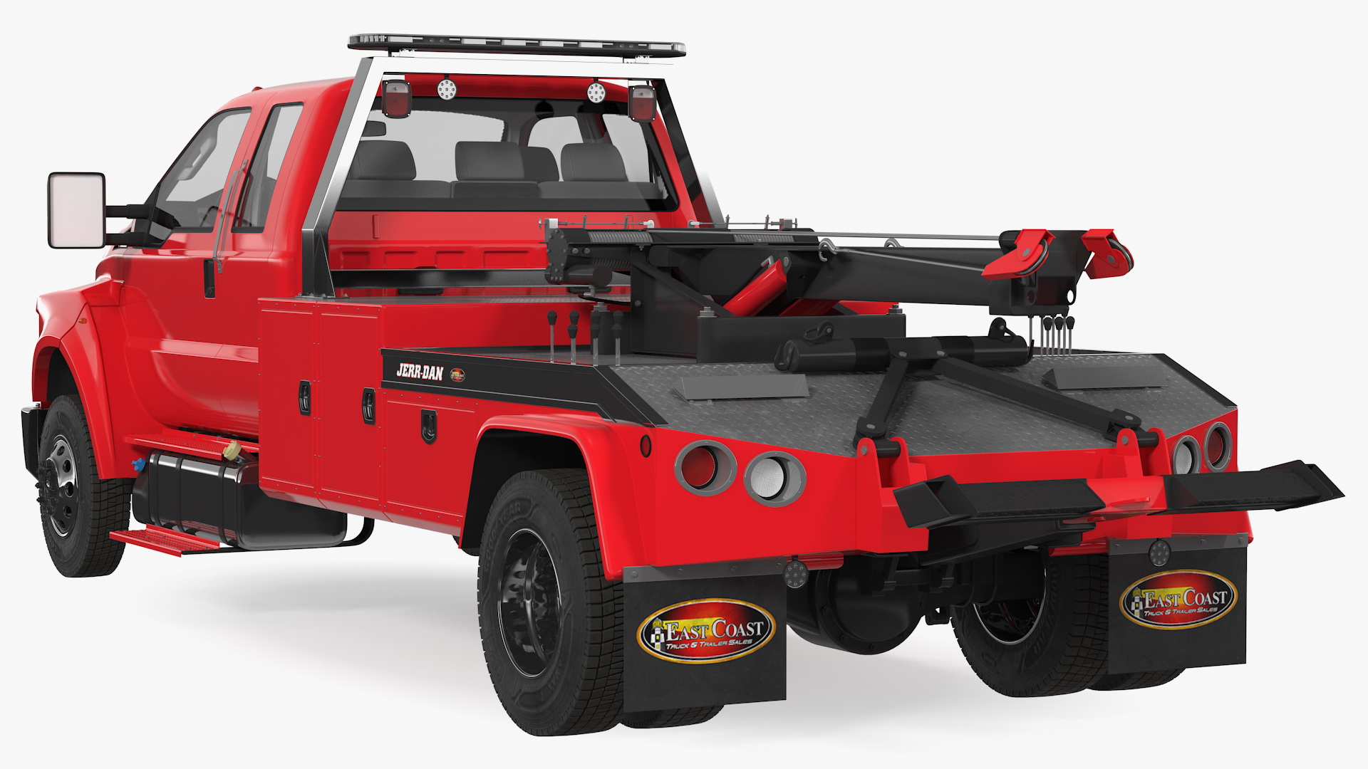 3D Ford F650 Supercab Tow Truck model