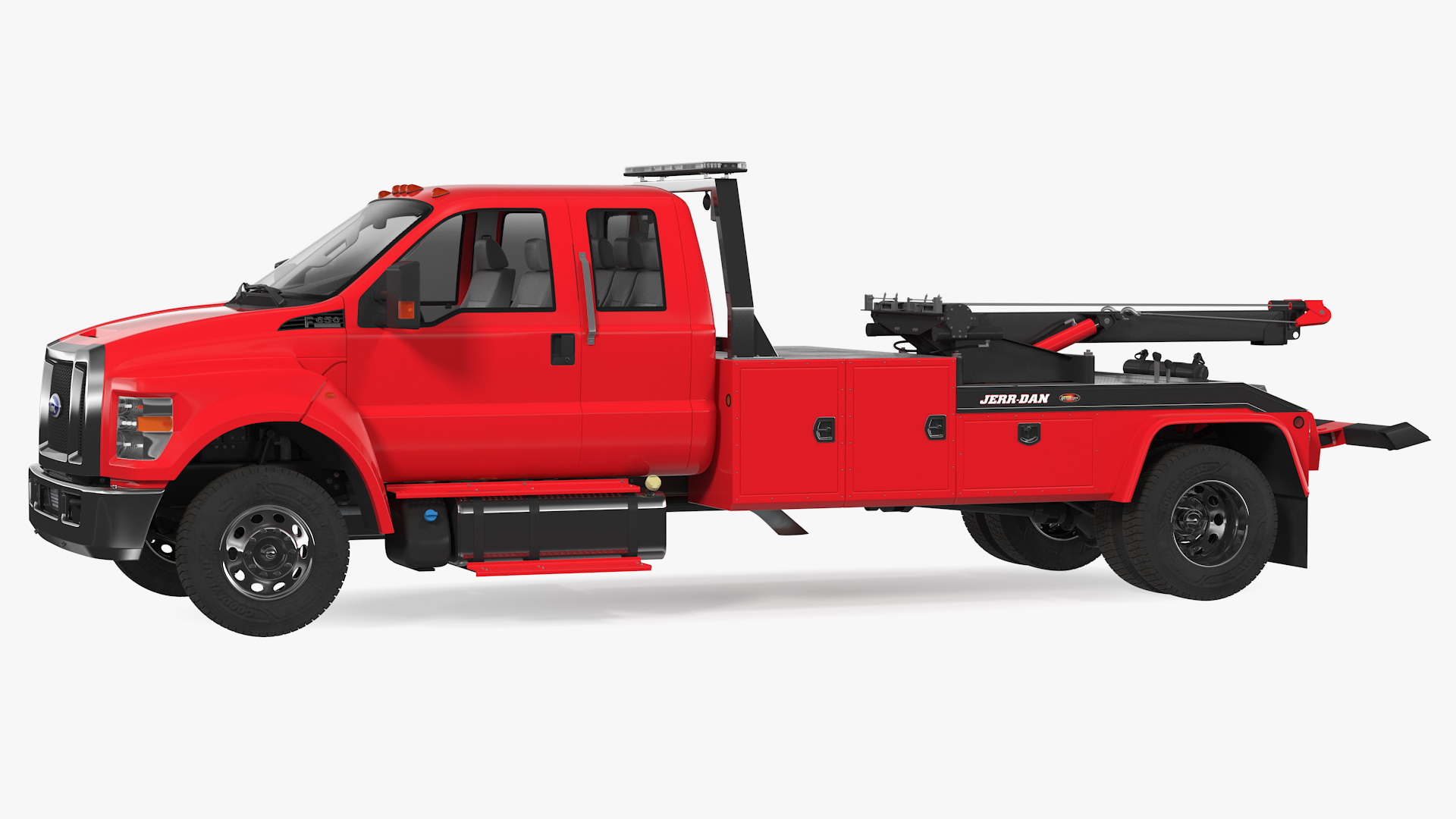 3D Ford F650 Supercab Tow Truck model