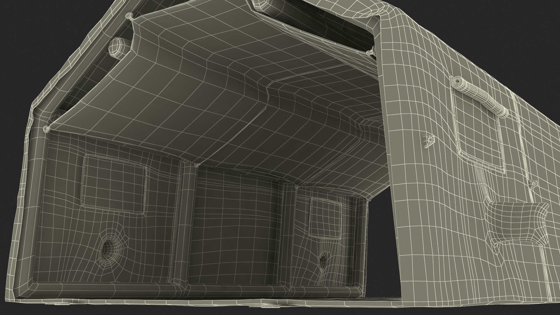 3D Military Medical Canvas Tent model