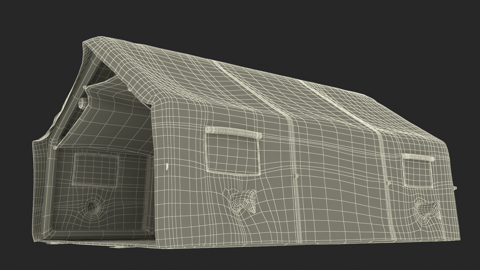 3D Military Medical Canvas Tent model