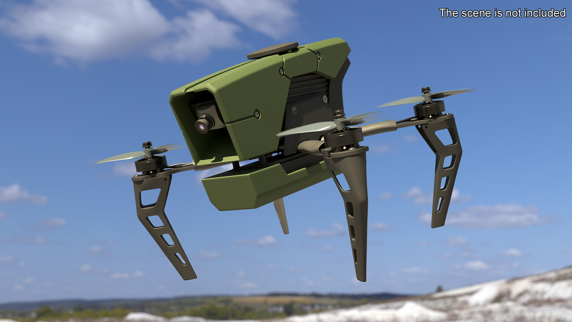 3D model Kamikaze Quadcopter Drone