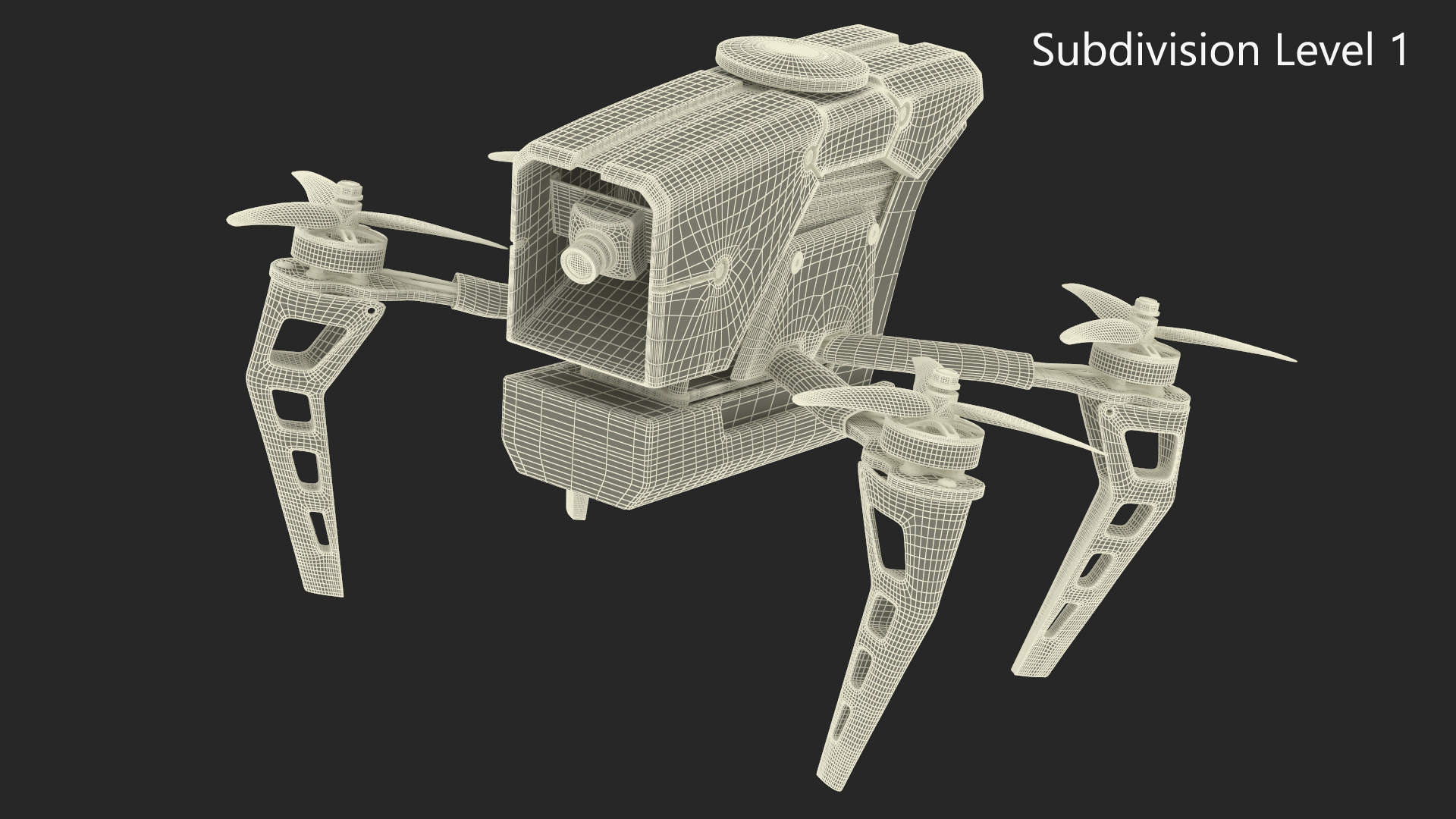 3D model Kamikaze Quadcopter Drone