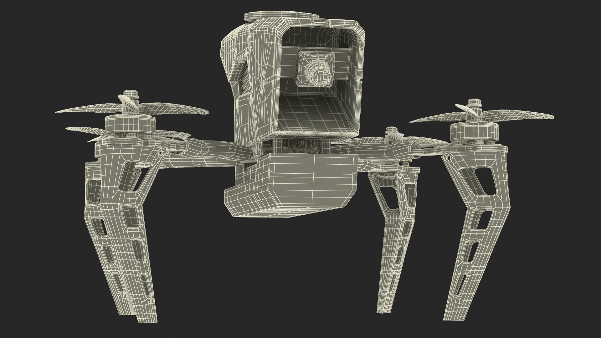 3D model Kamikaze Quadcopter Drone