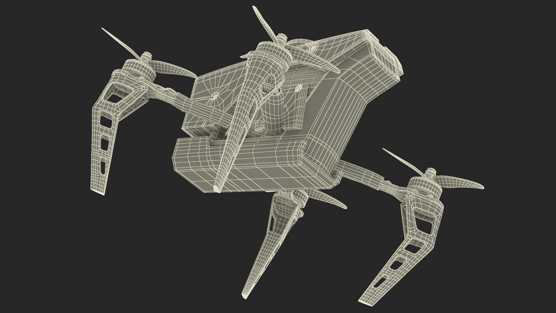 3D model Kamikaze Quadcopter Drone