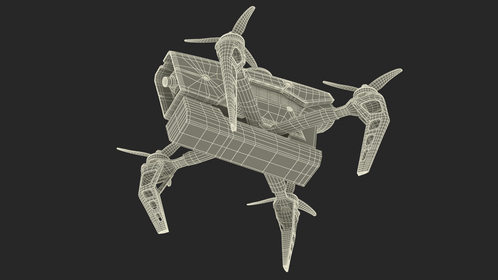 3D model Kamikaze Quadcopter Drone