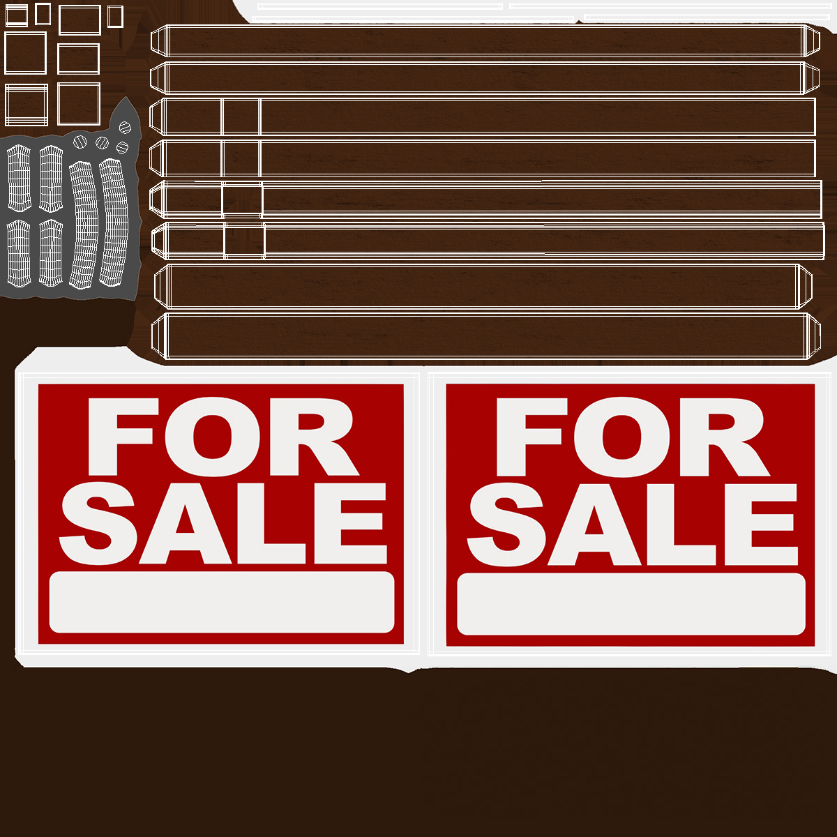 3D For Sale Sign model