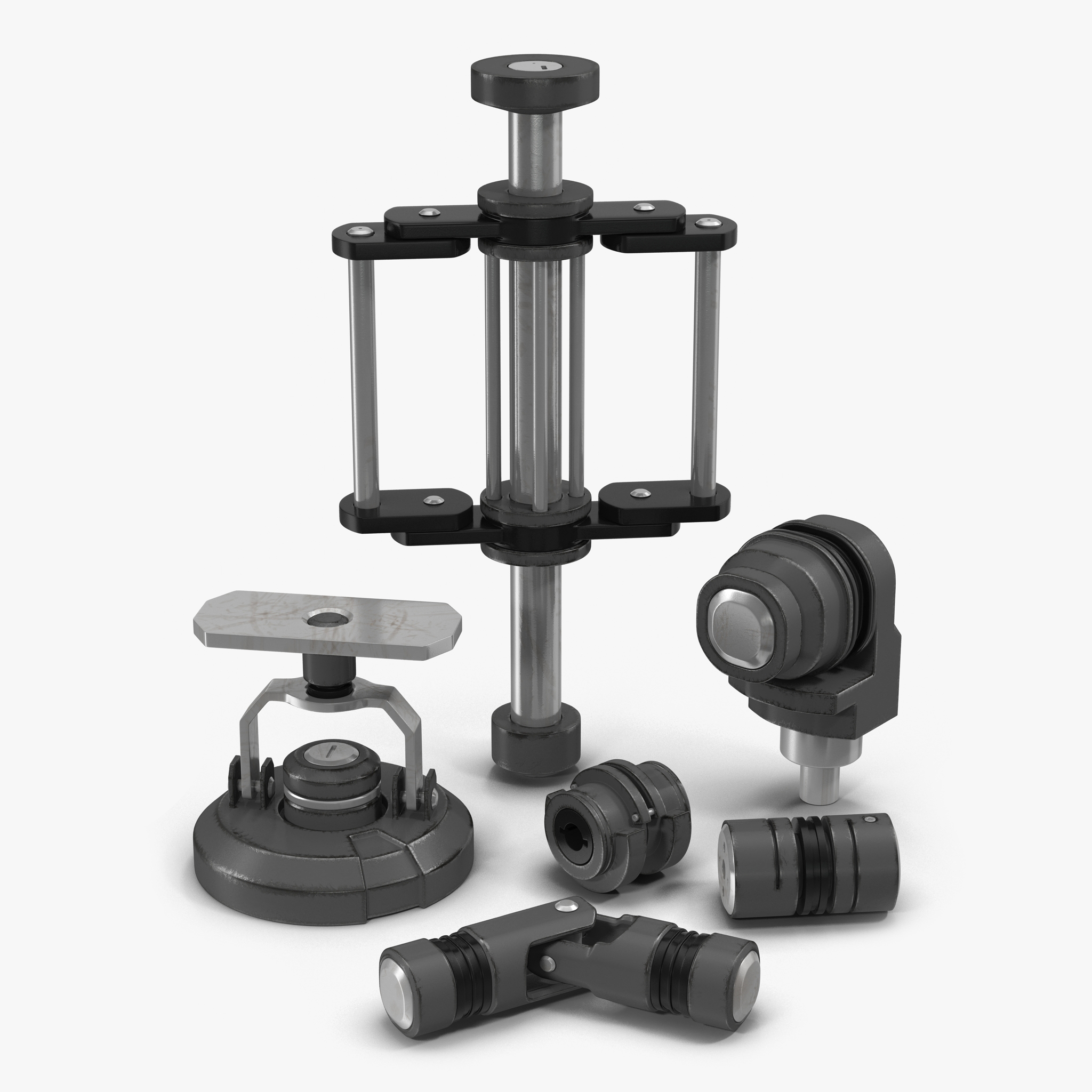 Industrial Painted Joints 3D Models Set
