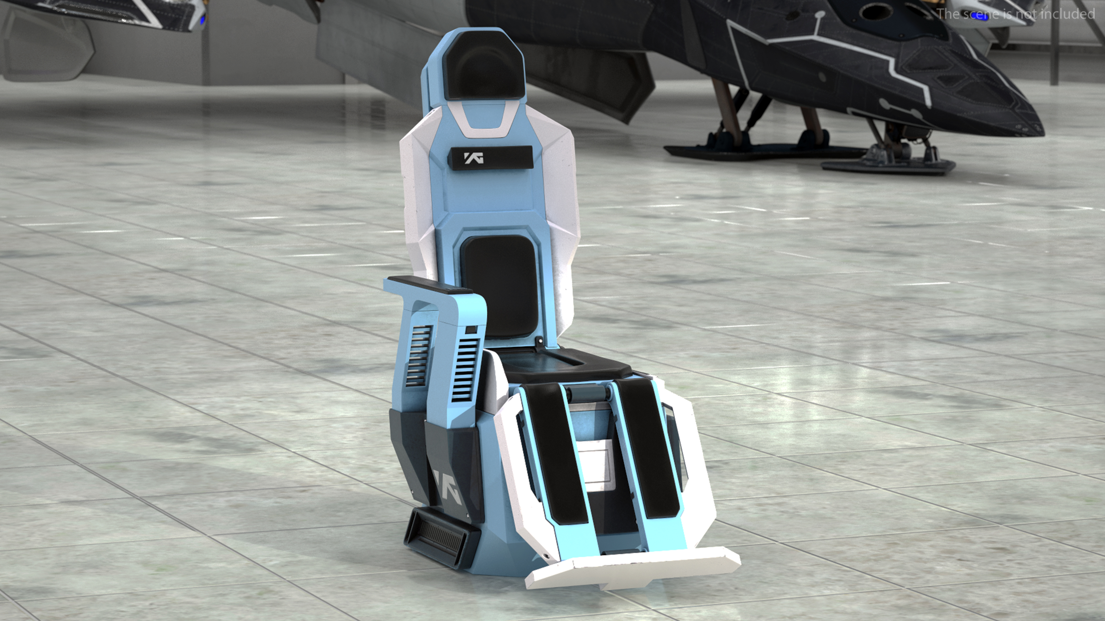 Sci-fi Pilot Seat 3D