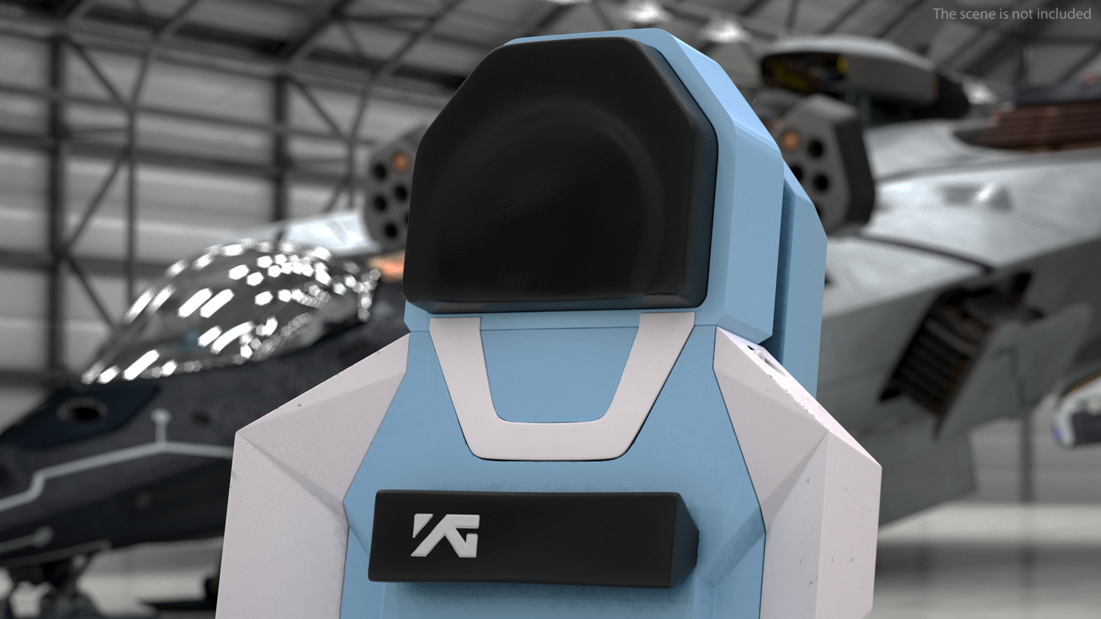 Sci-fi Pilot Seat 3D