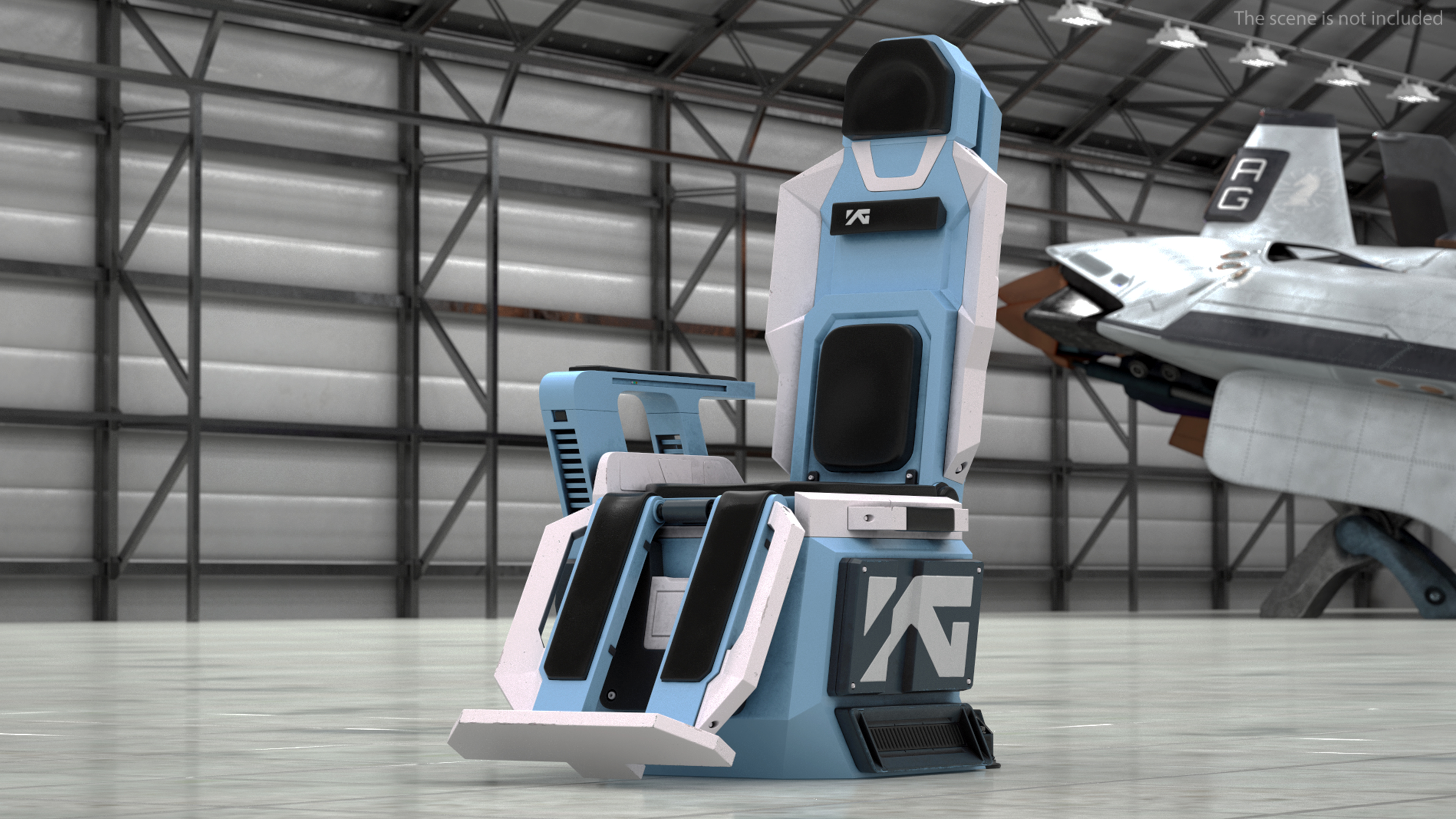 Sci-fi Pilot Seat 3D
