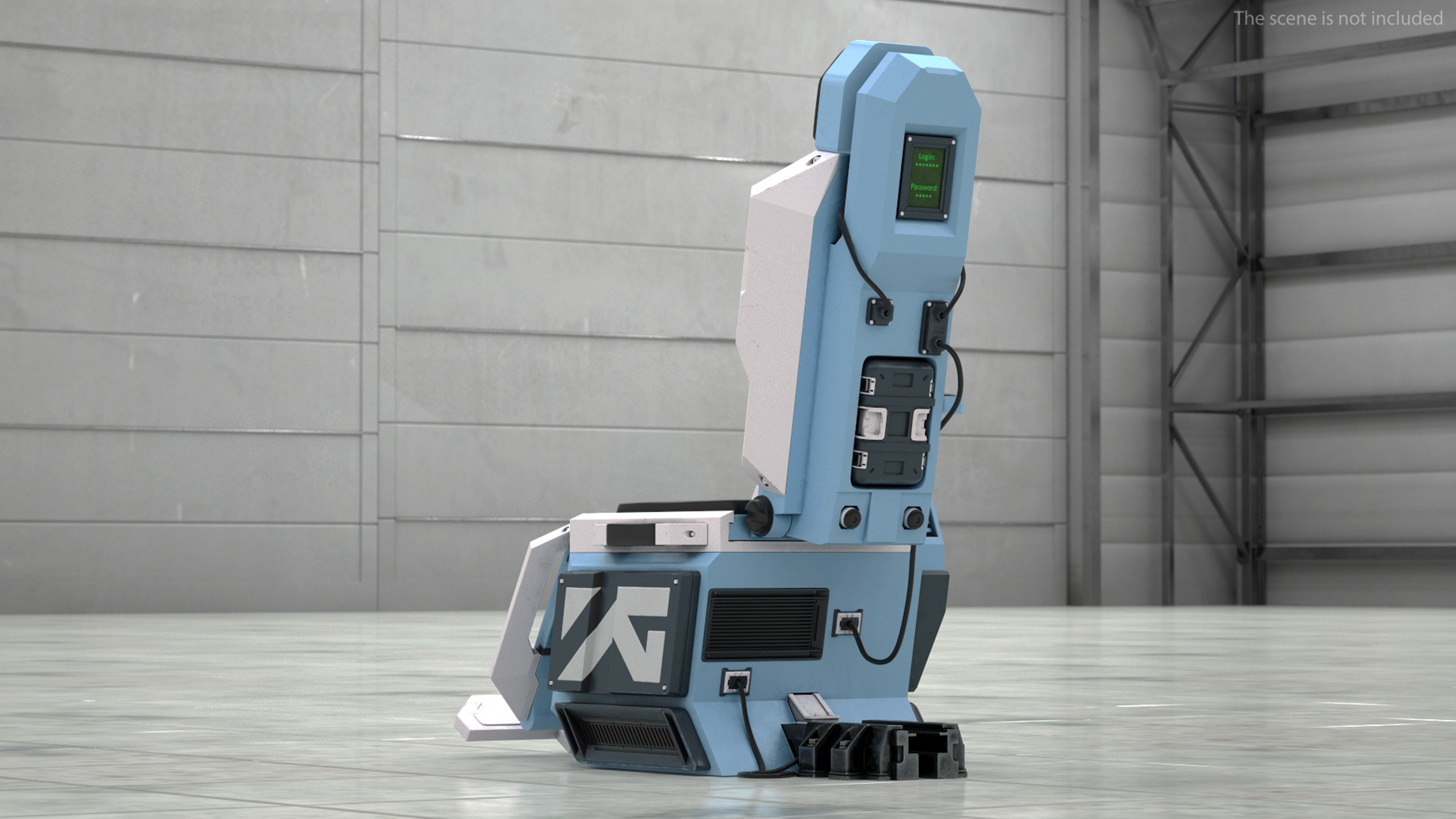 Sci-fi Pilot Seat 3D
