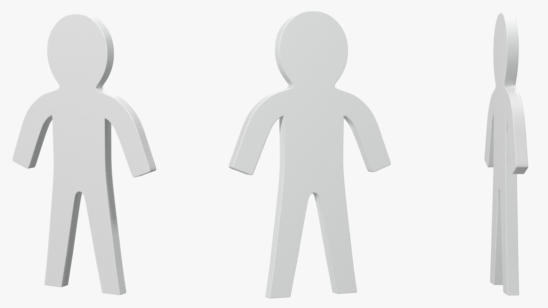 3D Plastic Stickman Rigged White for Cinema 4D model