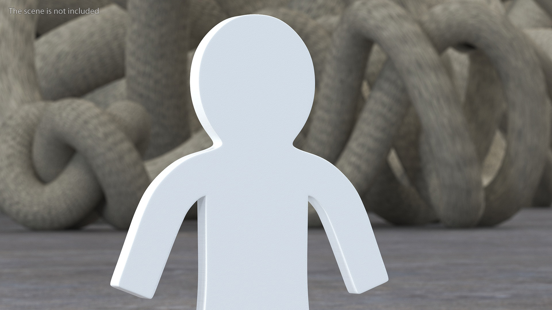 3D Plastic Stickman Rigged White for Cinema 4D model