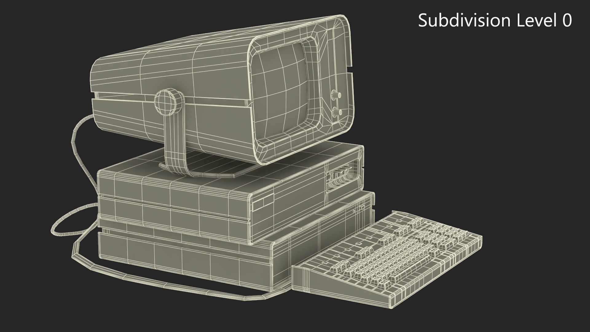 Retro Personal Computer Turned Off 3D model
