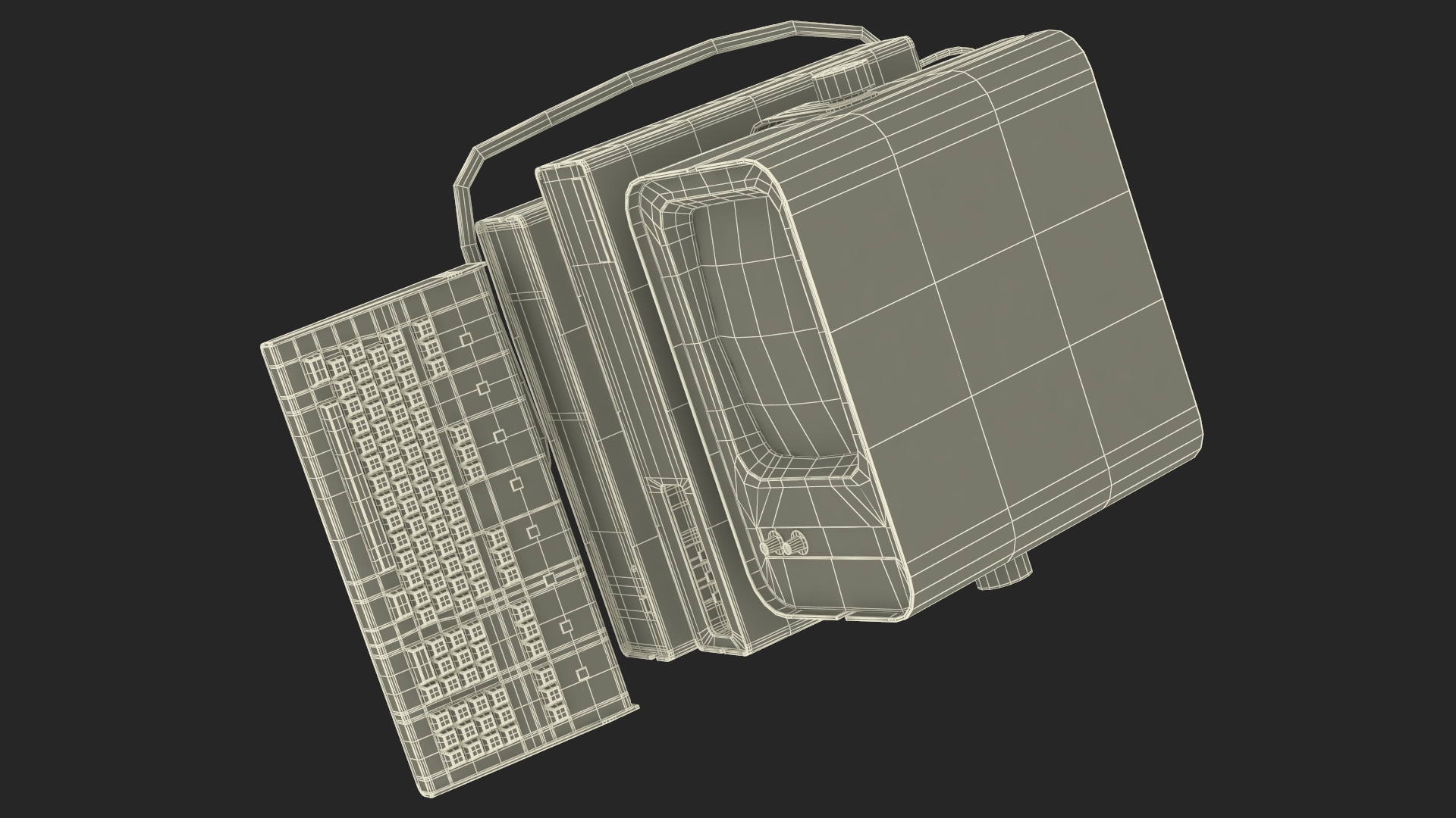 Retro Personal Computer Turned Off 3D model