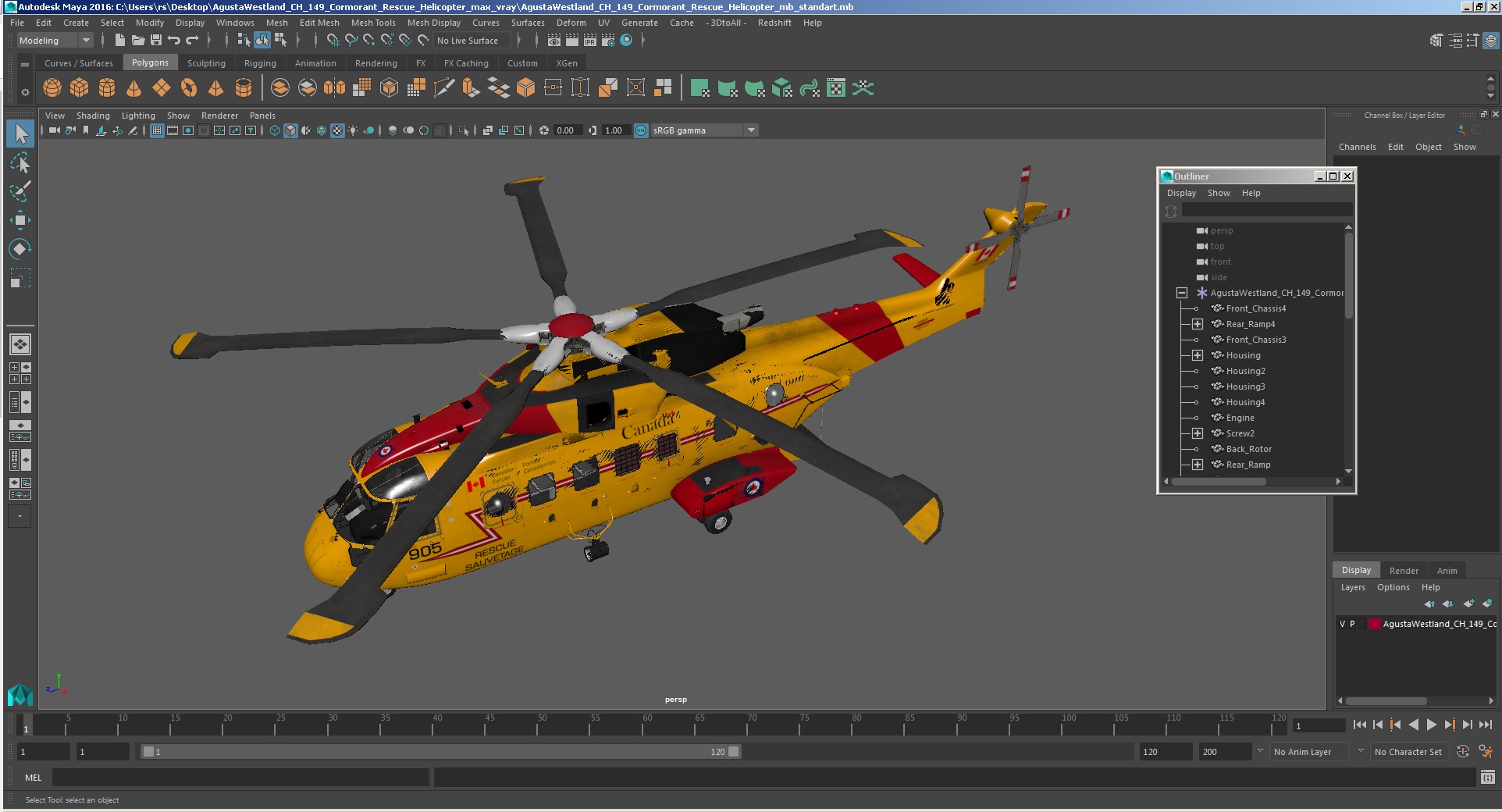 AgustaWestland CH 149 Cormorant Rescue Helicopter 3D model