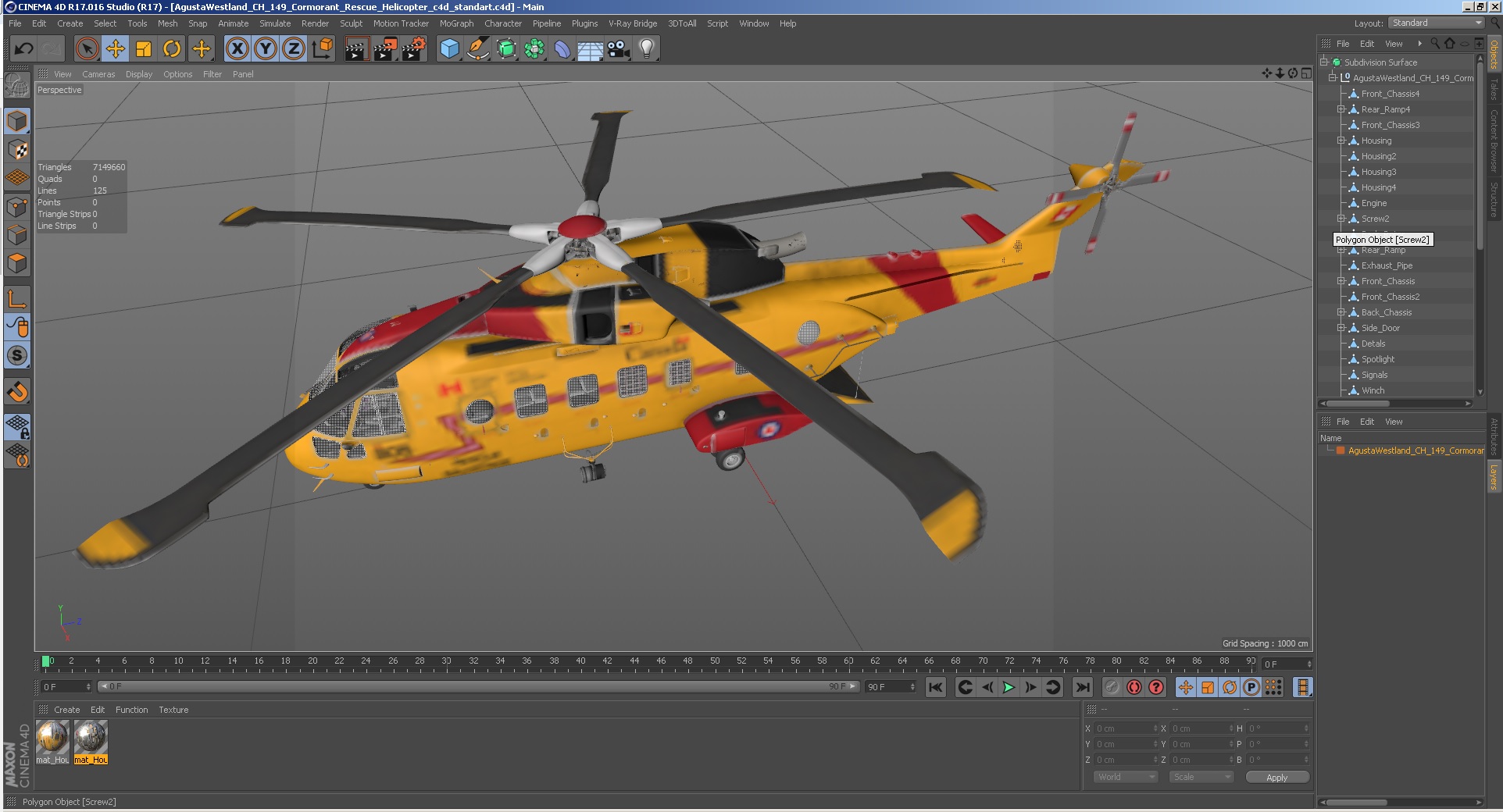 AgustaWestland CH 149 Cormorant Rescue Helicopter 3D model