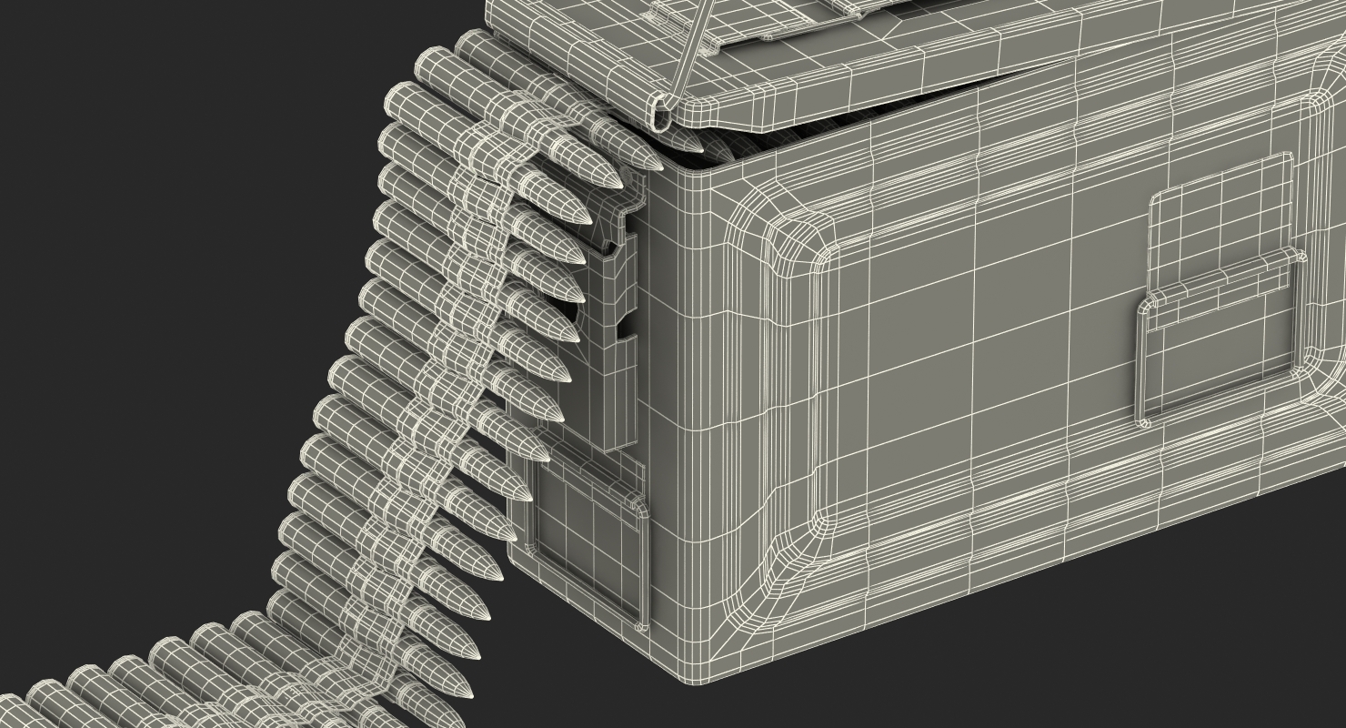 3D Machine Gun Ammunition Box