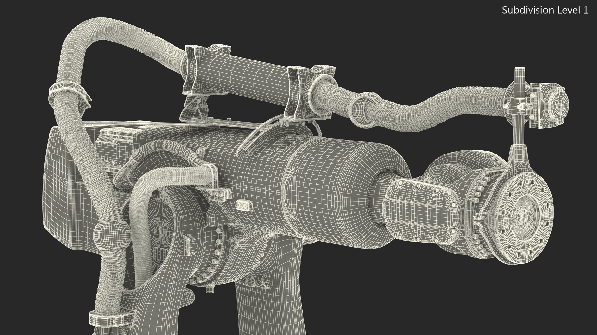 Robotic Arm Yellow on Rails Rigged 3D model