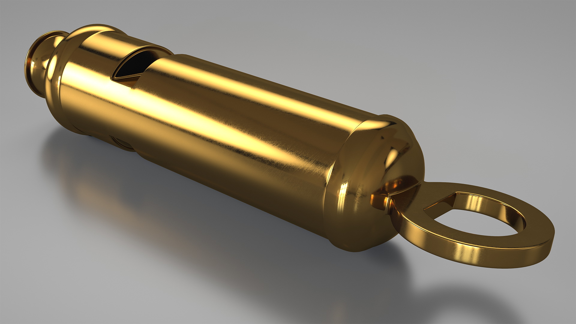 Vintage Metropolitan Brass Whistle 3D model