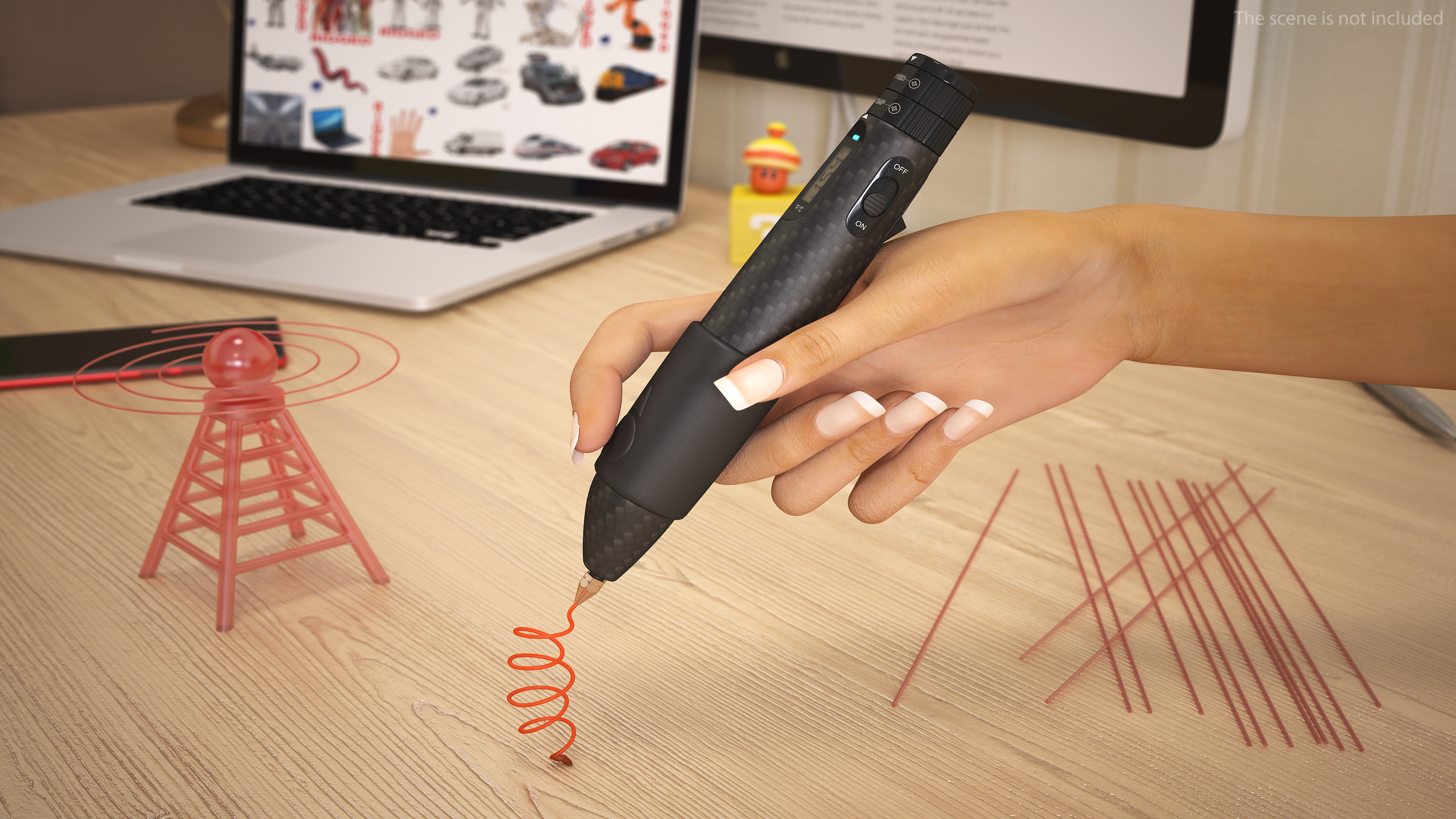 3D 3D Printing Pen Black