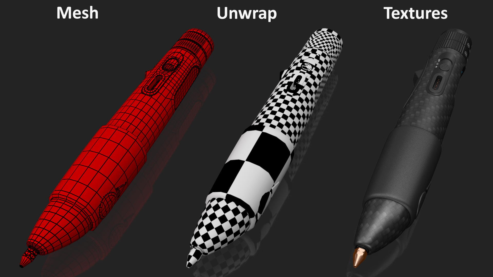 3D 3D Printing Pen Black