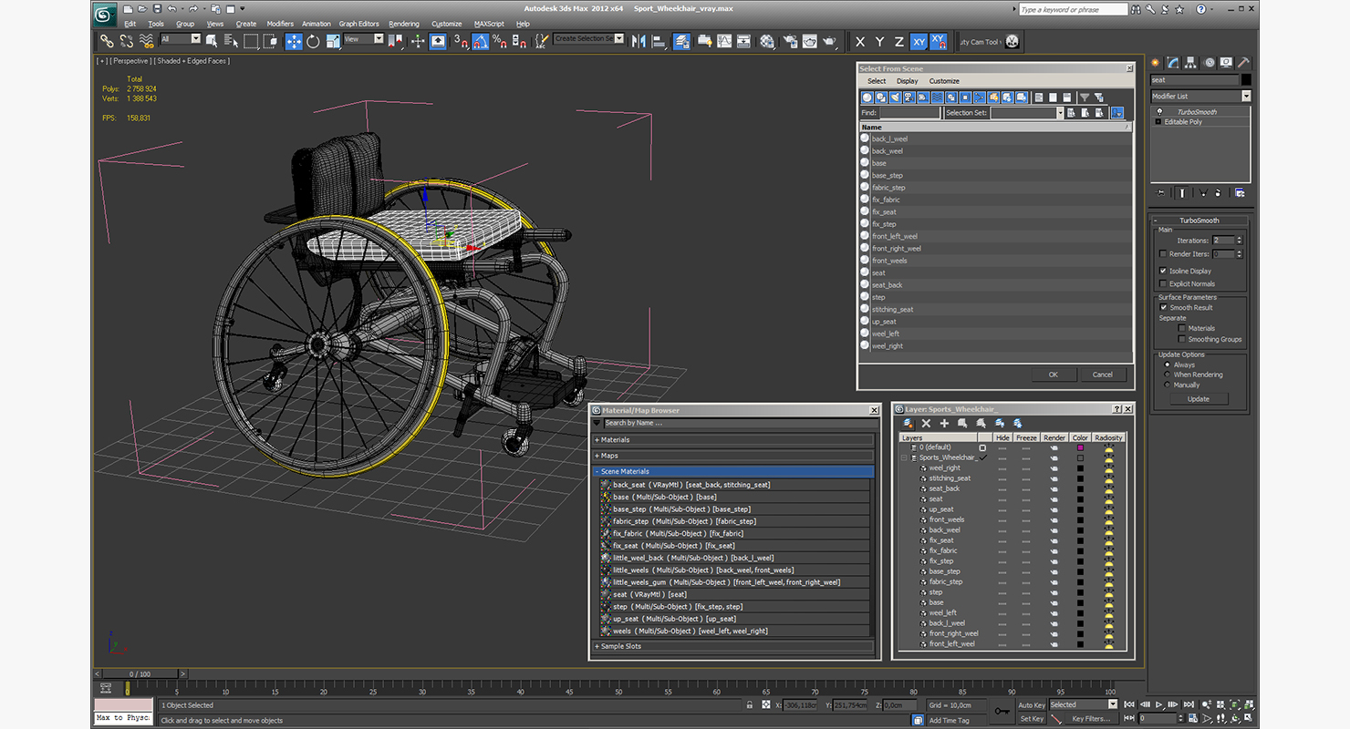 3D Sport Wheelchair