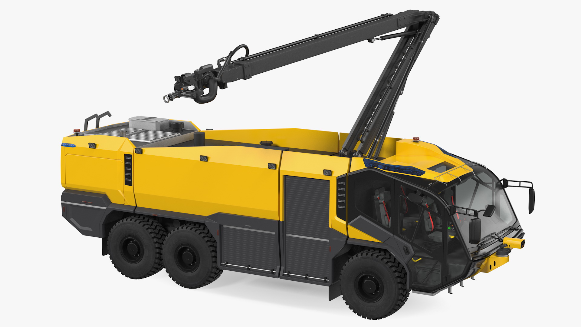 Firefighting Truck 6x6 Rigged 3D model