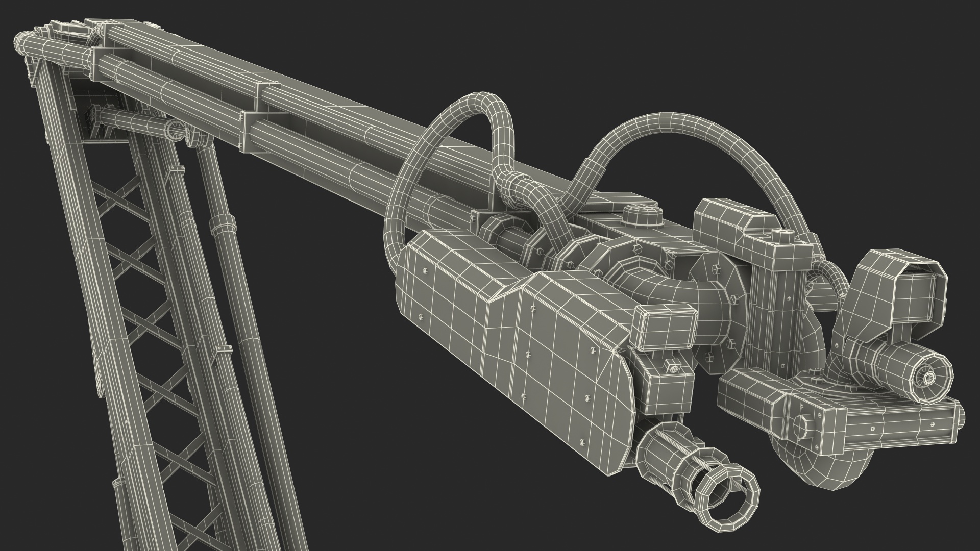 Firefighting Truck 6x6 Rigged 3D model