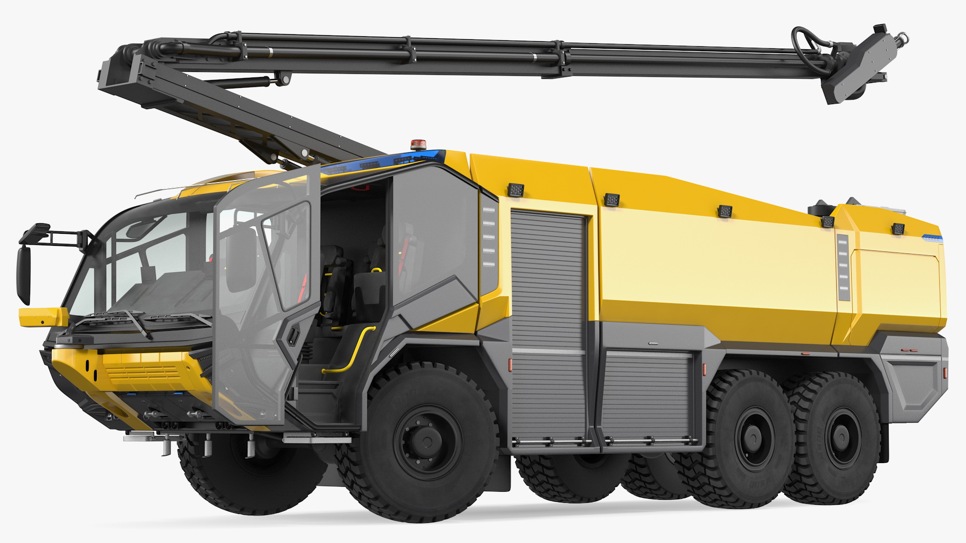 Firefighting Truck 6x6 Rigged 3D model