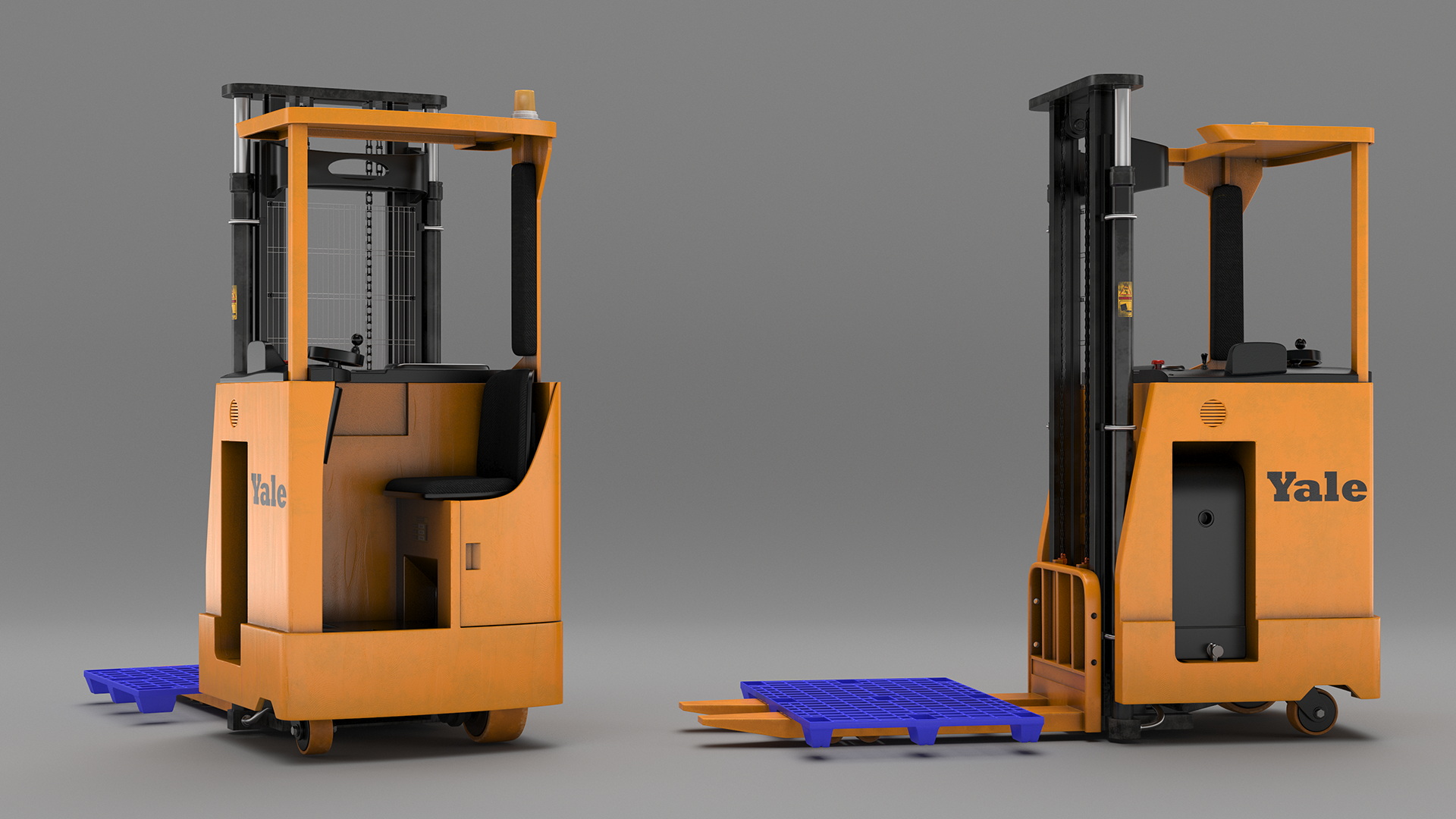 Yale Electric Forklift with Pallet 3D model