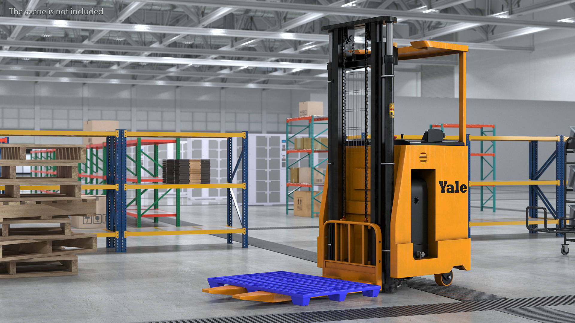 Yale Electric Forklift with Pallet 3D model
