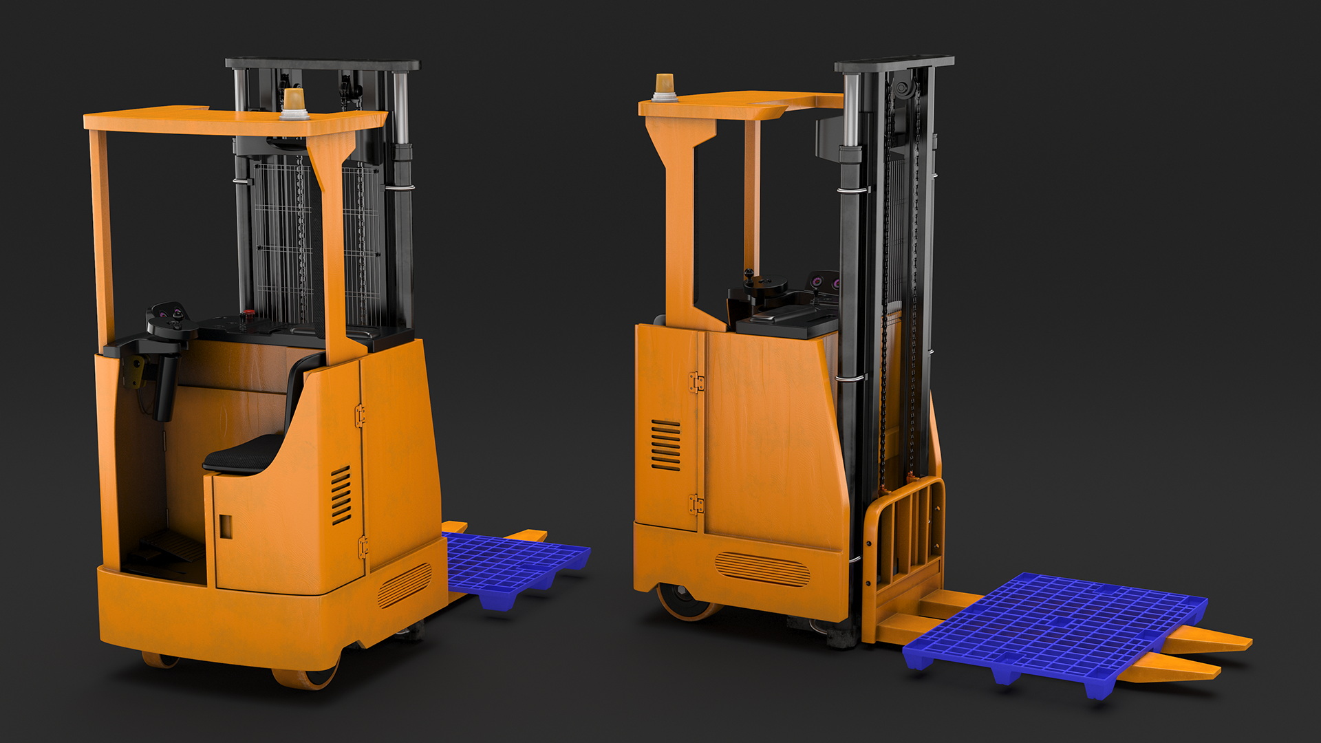 Yale Electric Forklift with Pallet 3D model