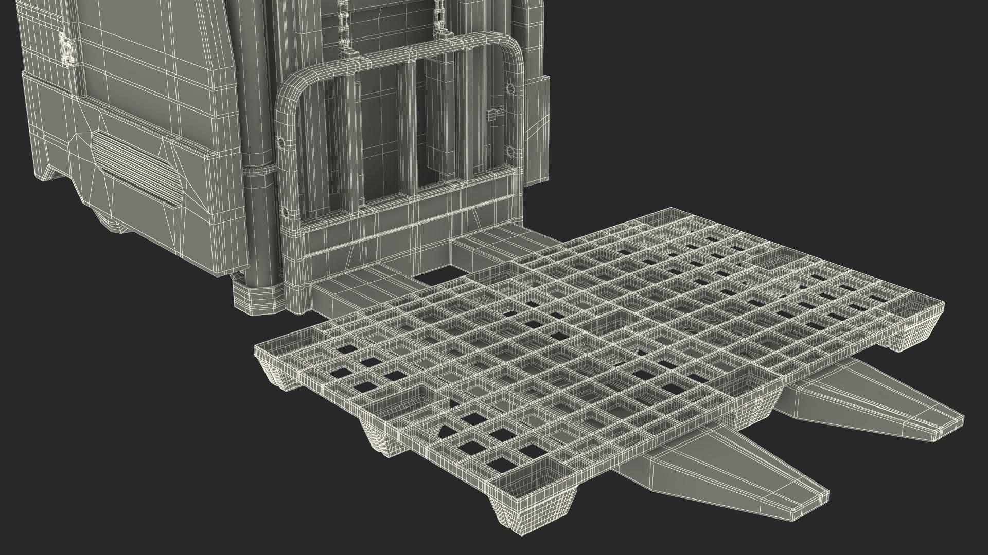 Yale Electric Forklift with Pallet 3D model