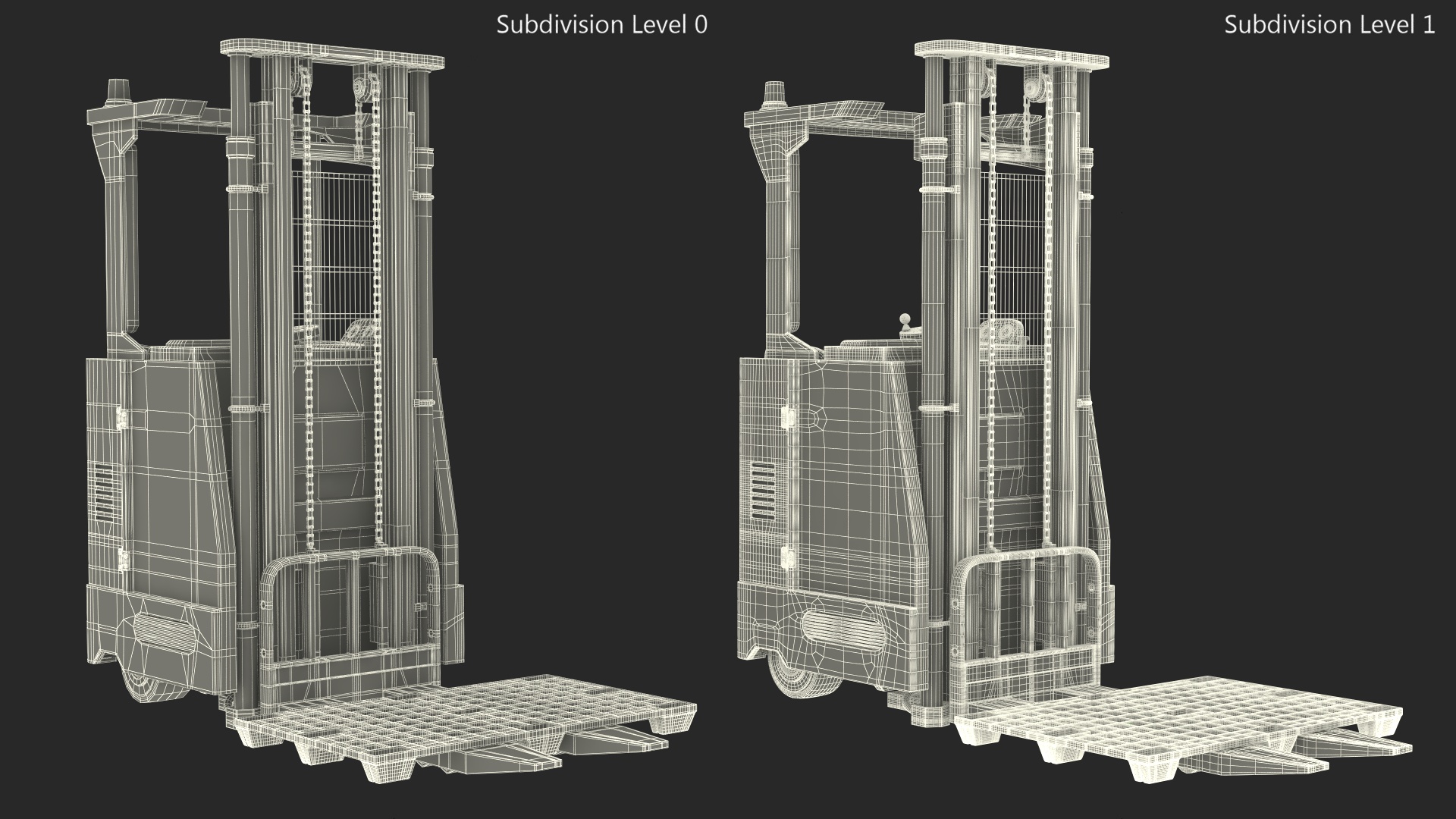 Yale Electric Forklift with Pallet 3D model