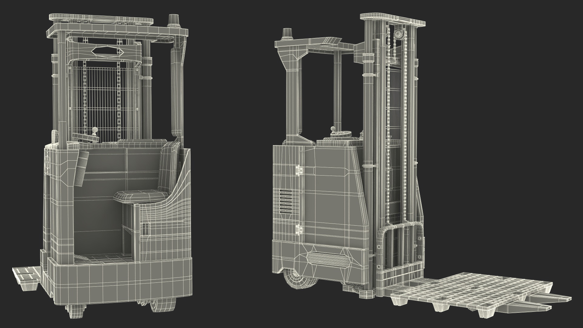 Yale Electric Forklift with Pallet 3D model