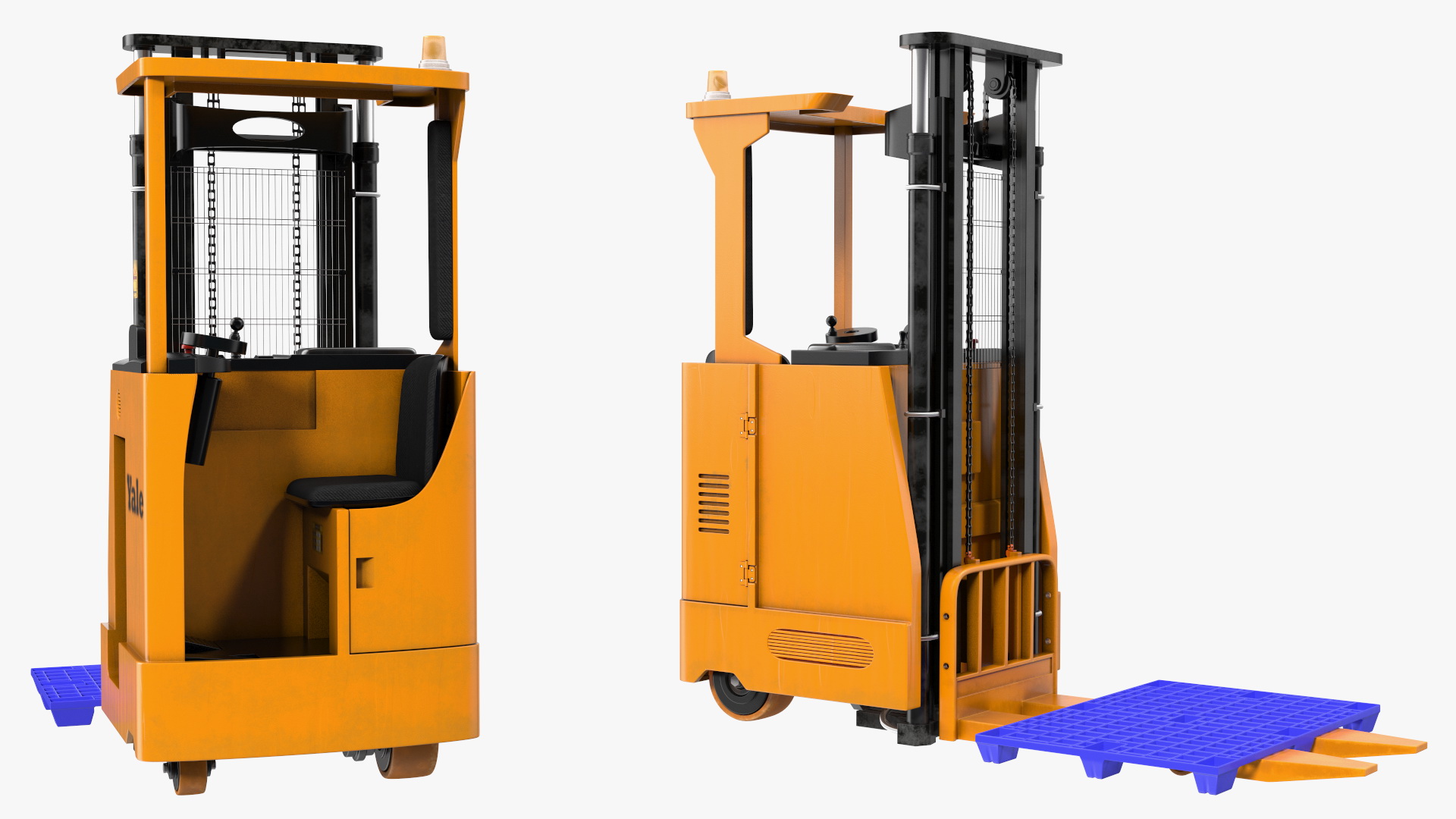 Yale Electric Forklift with Pallet 3D model
