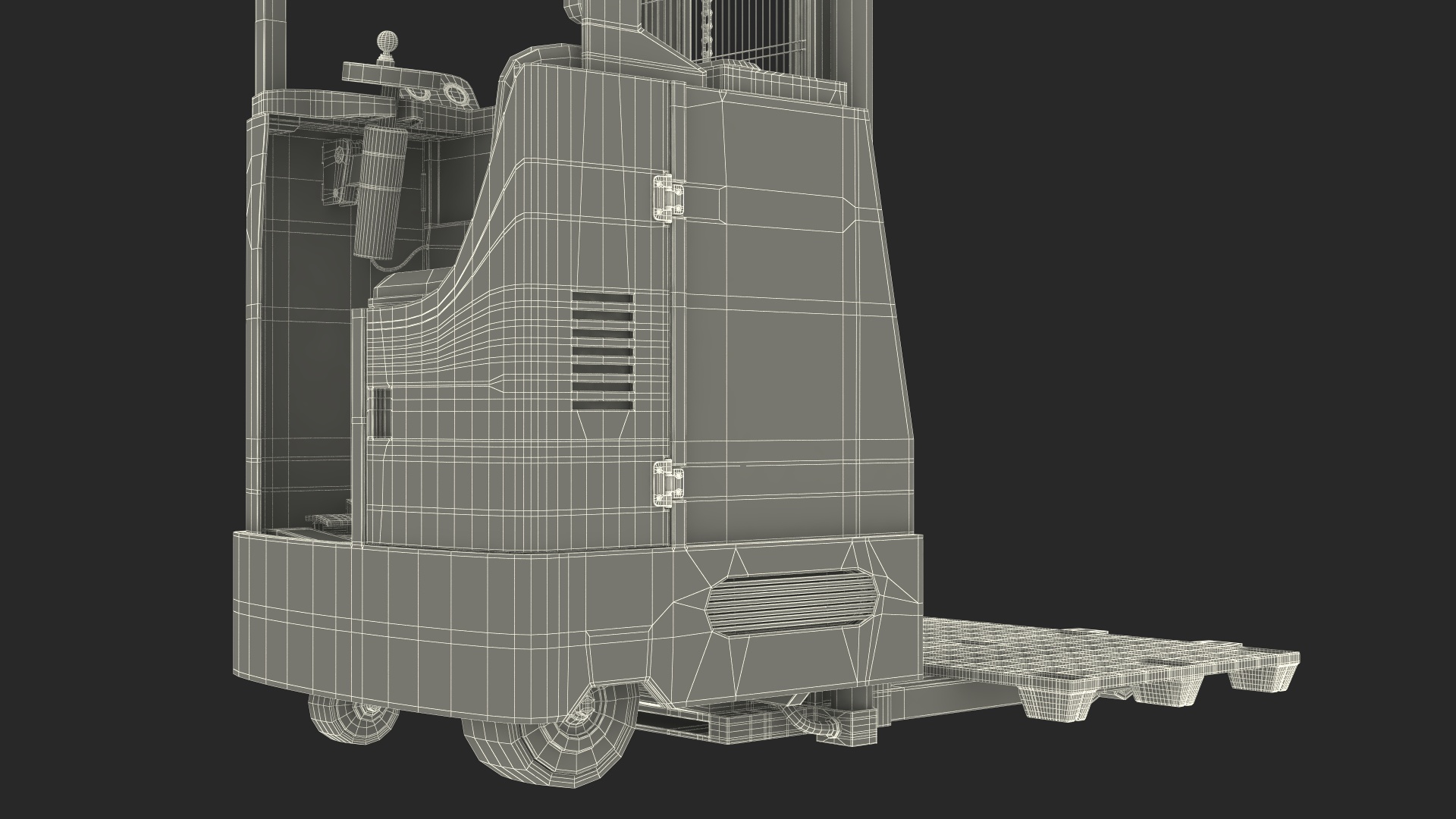 Yale Electric Forklift with Pallet 3D model