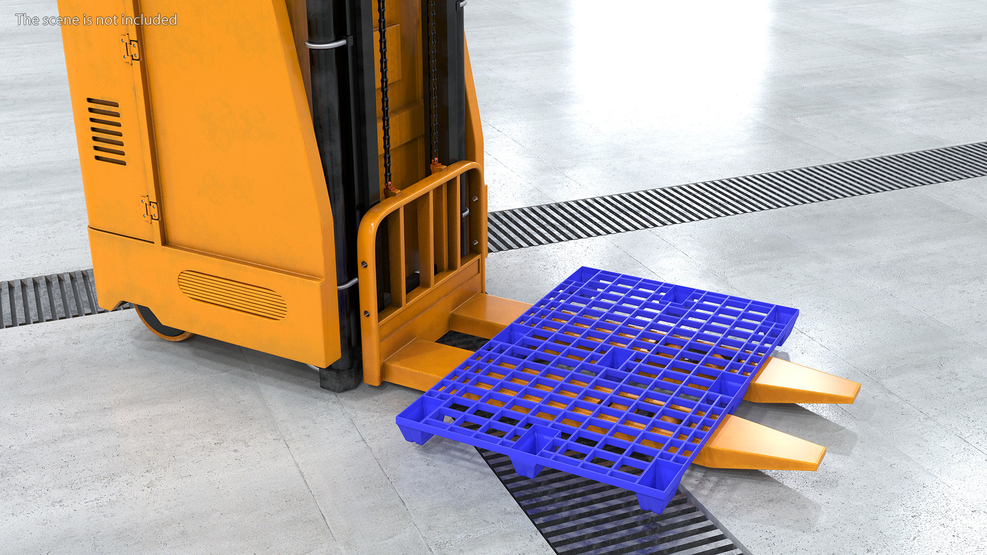 Yale Electric Forklift with Pallet 3D model