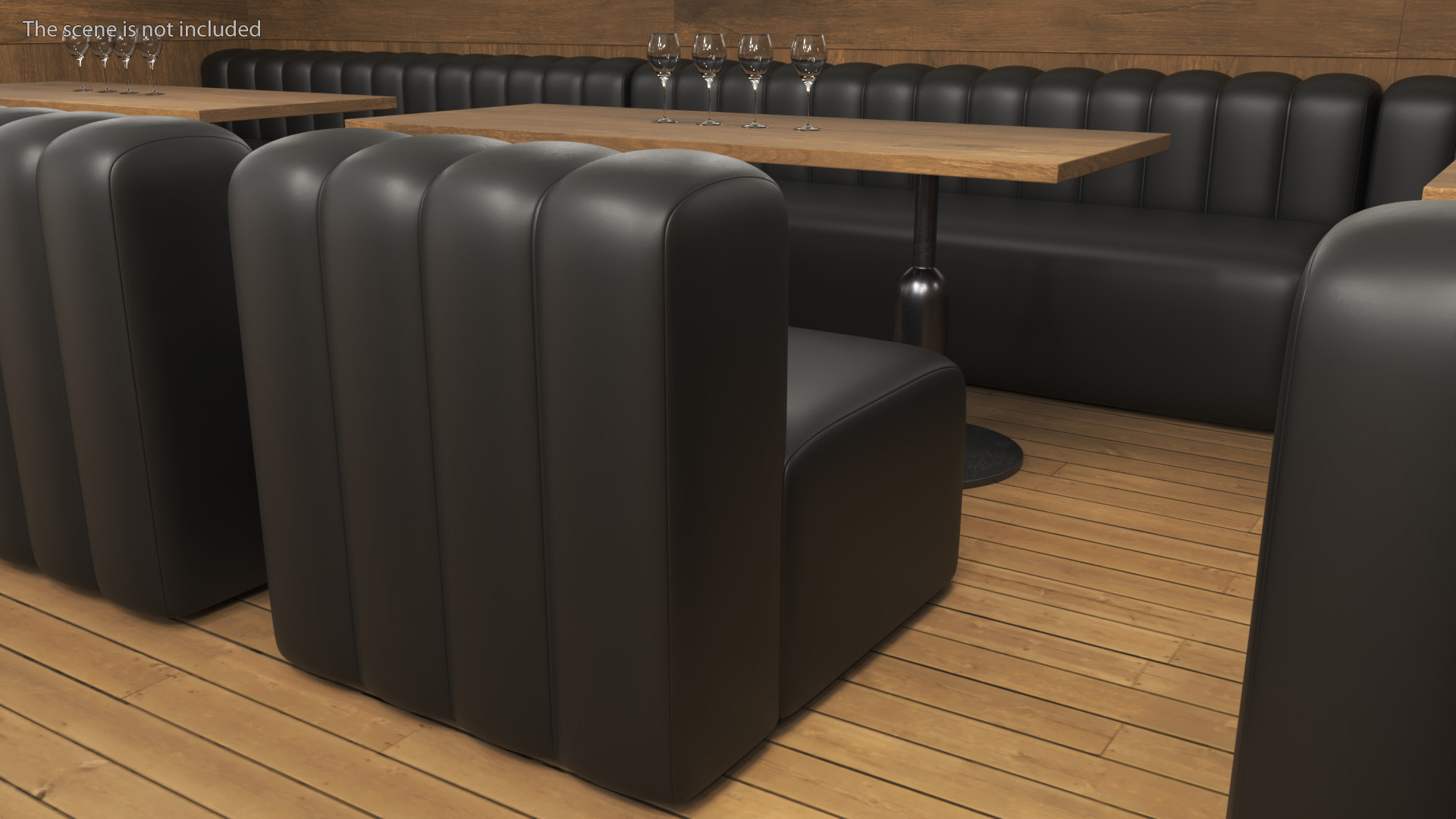 3D Elegant Leather Sofa with Table