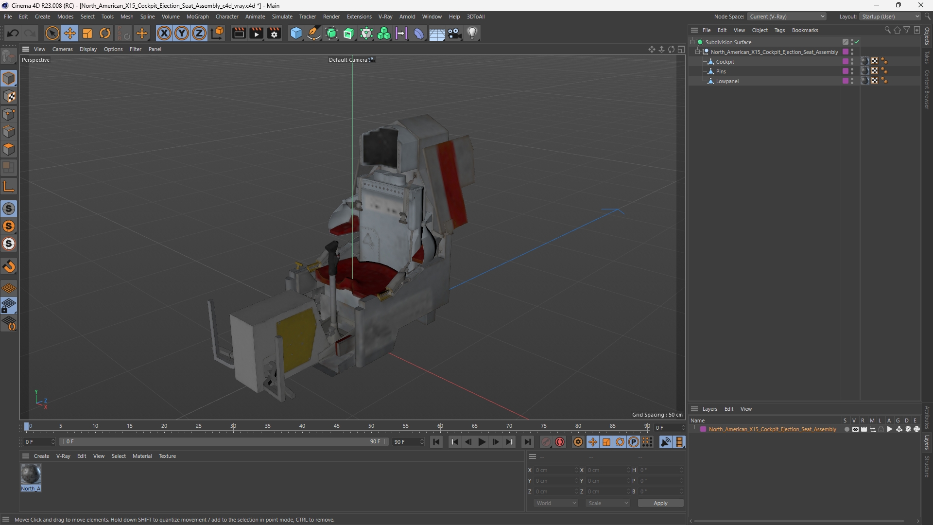 North American X15 Cockpit Ejection Seat Assembly - view 12