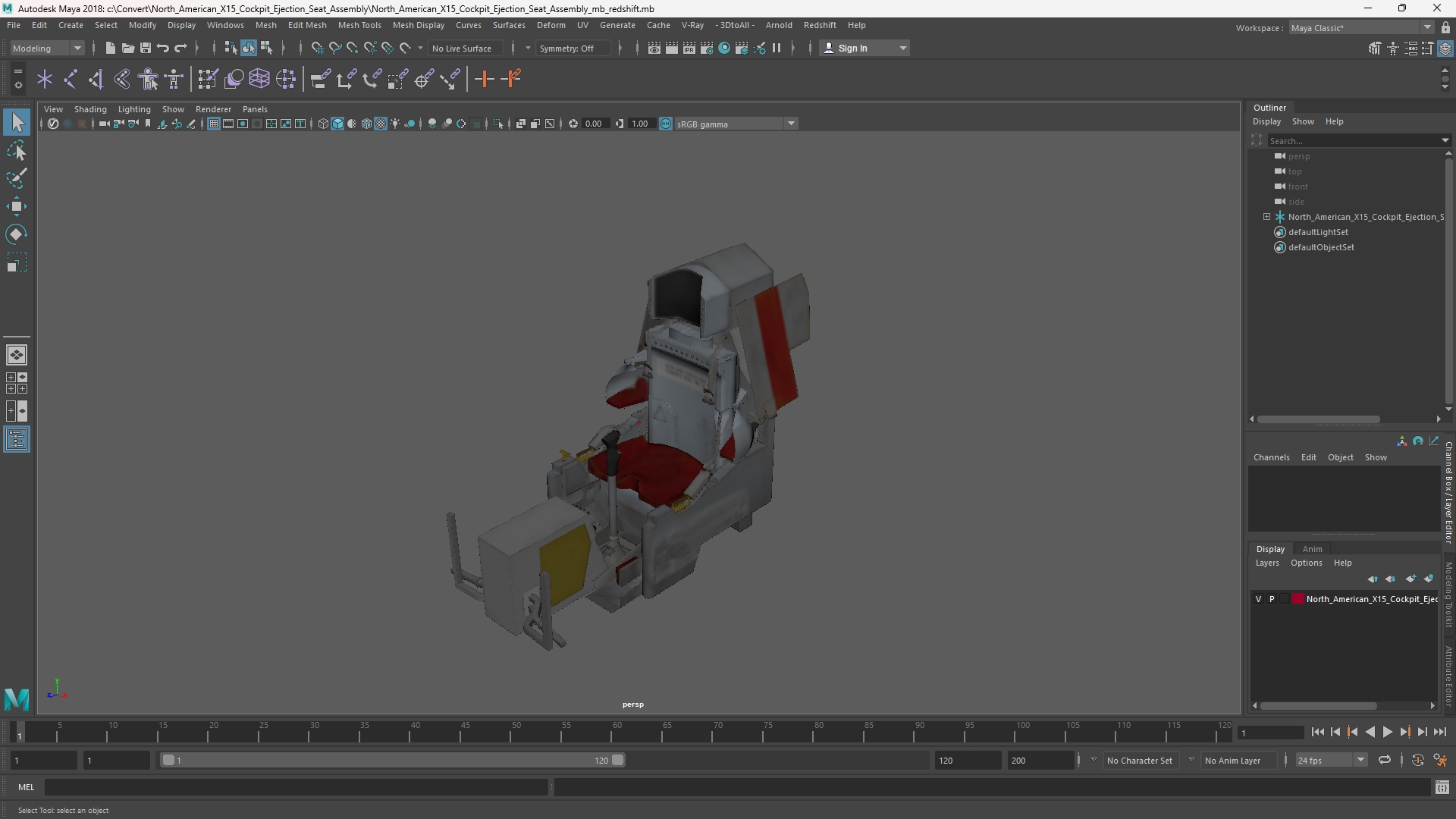 North American X15 Cockpit Ejection Seat Assembly - view 11