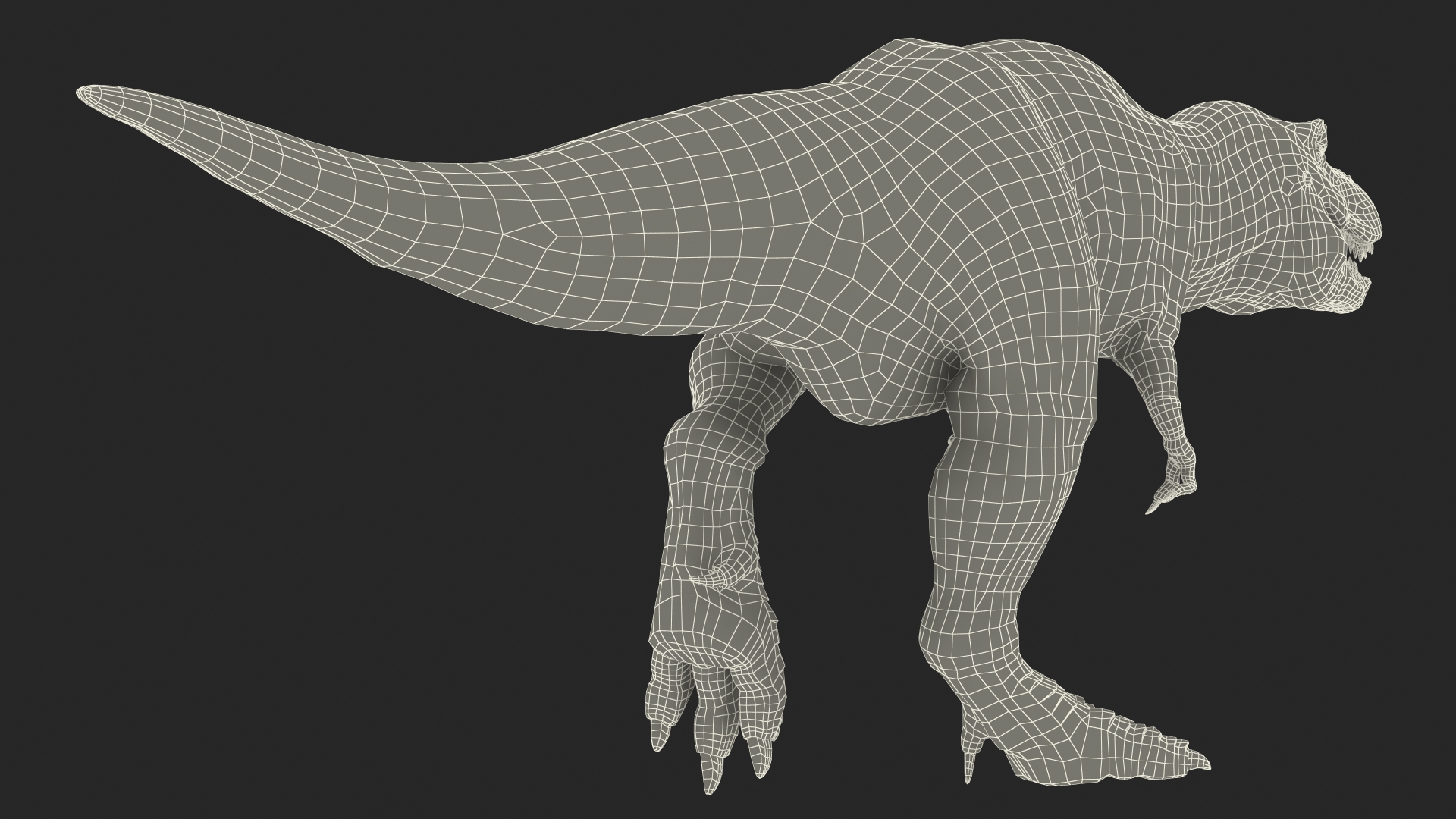 T Rex Walking Animated Rigged 3D model