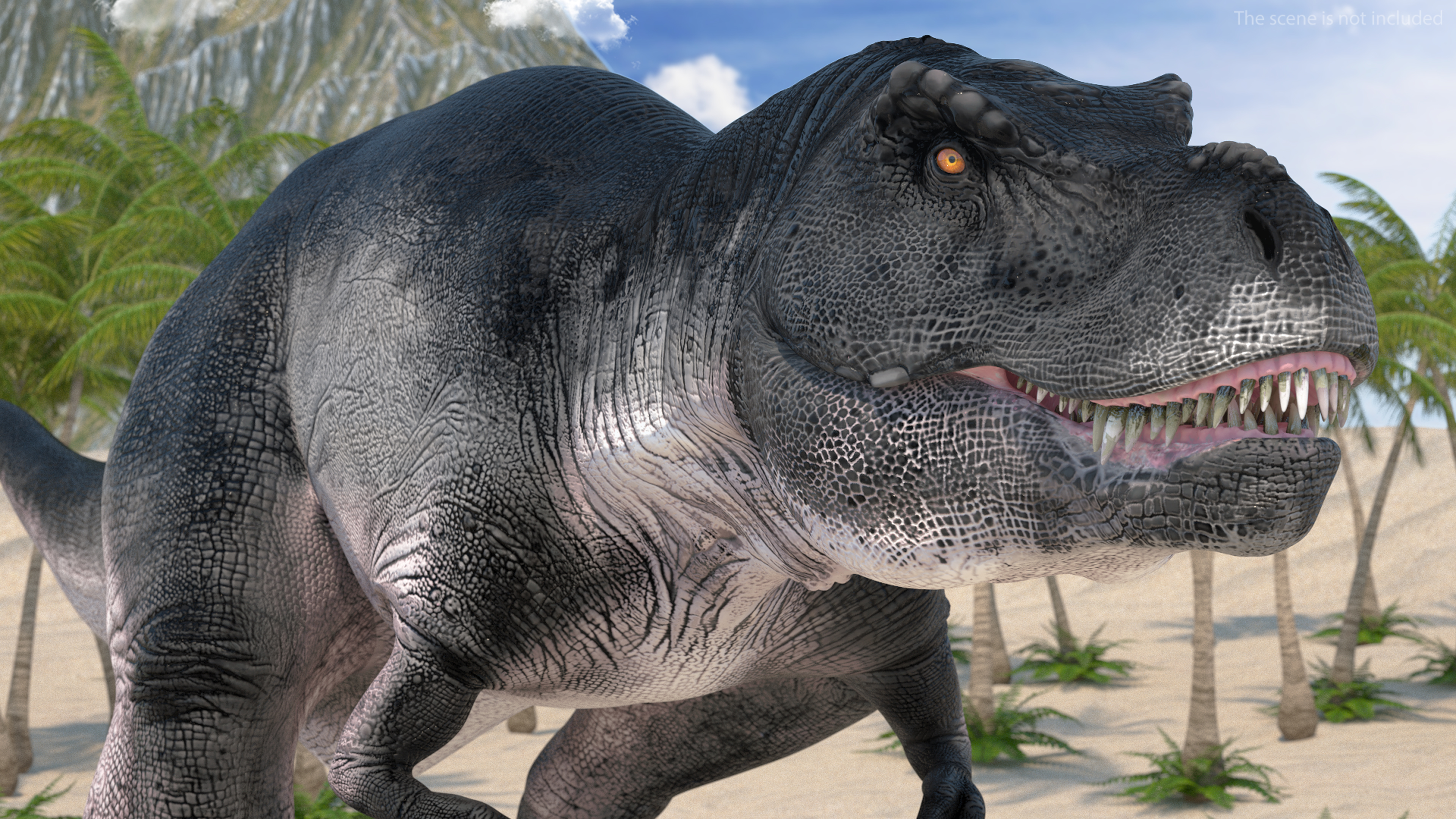 T Rex Walking Animated Rigged 3D model