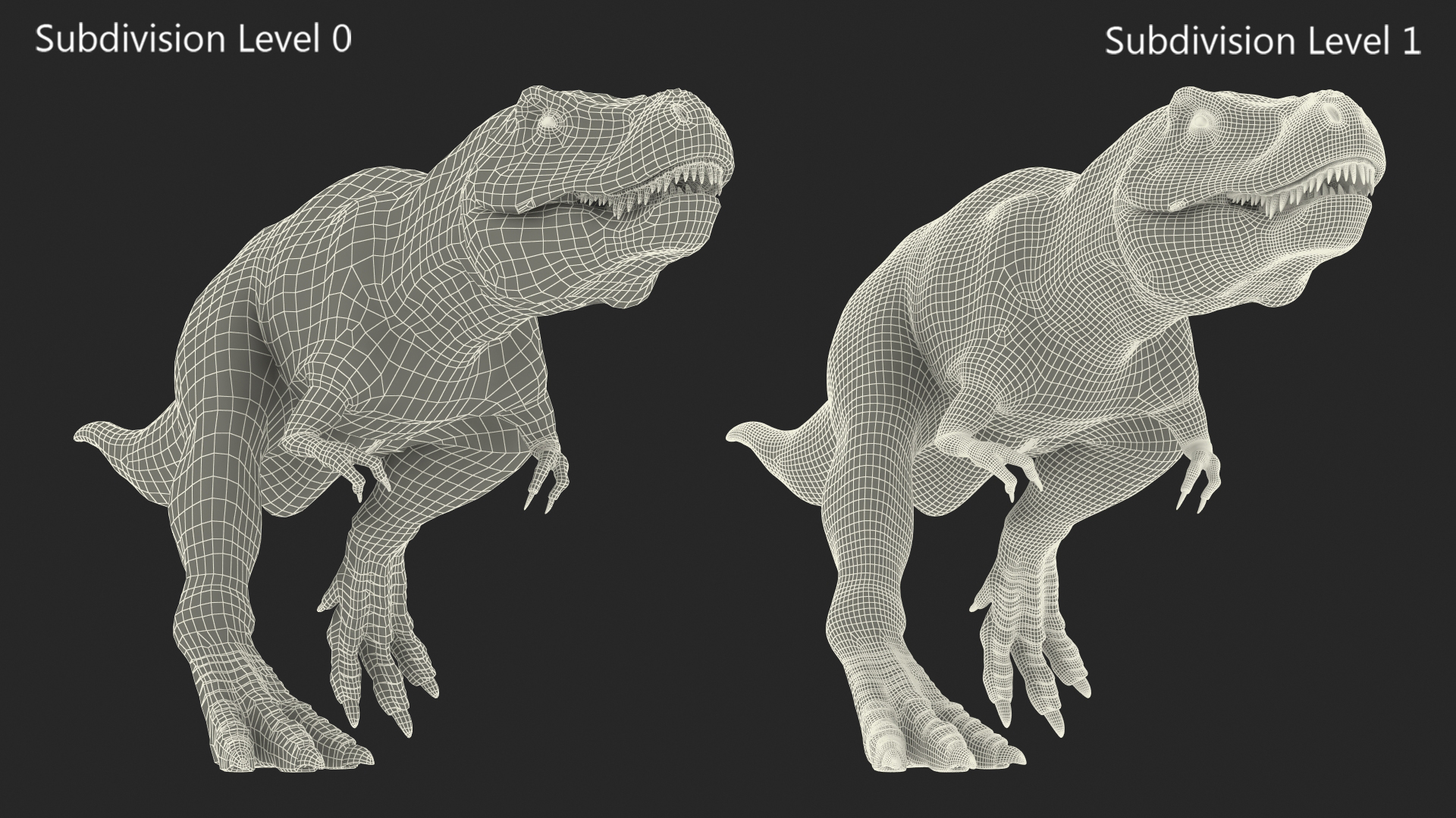 T Rex Walking Animated Rigged 3D model
