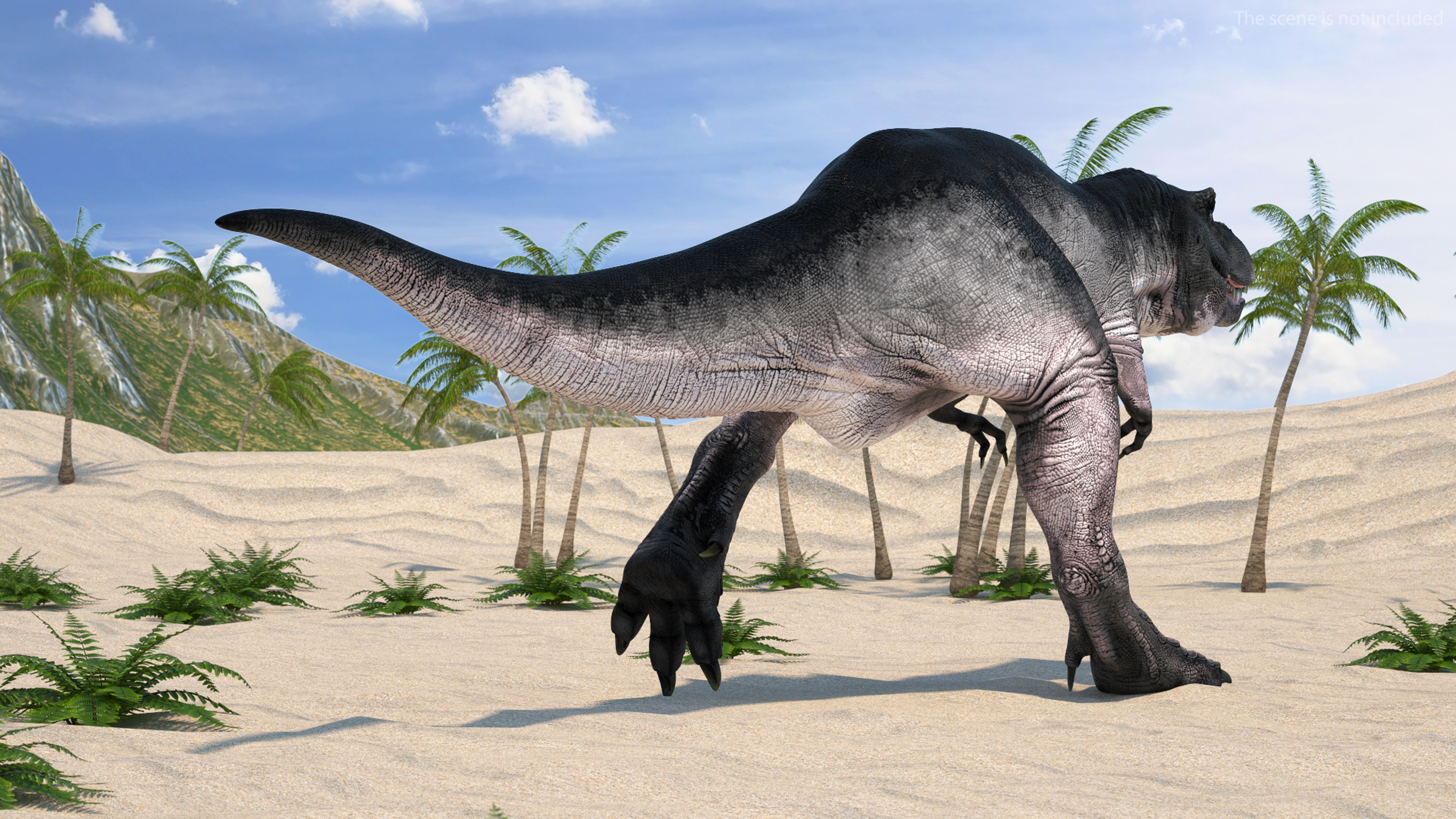 T Rex Walking Animated Rigged 3D model