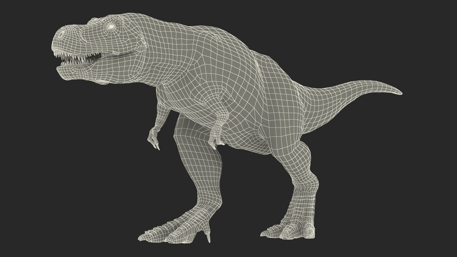 T Rex Walking Animated Rigged 3D model