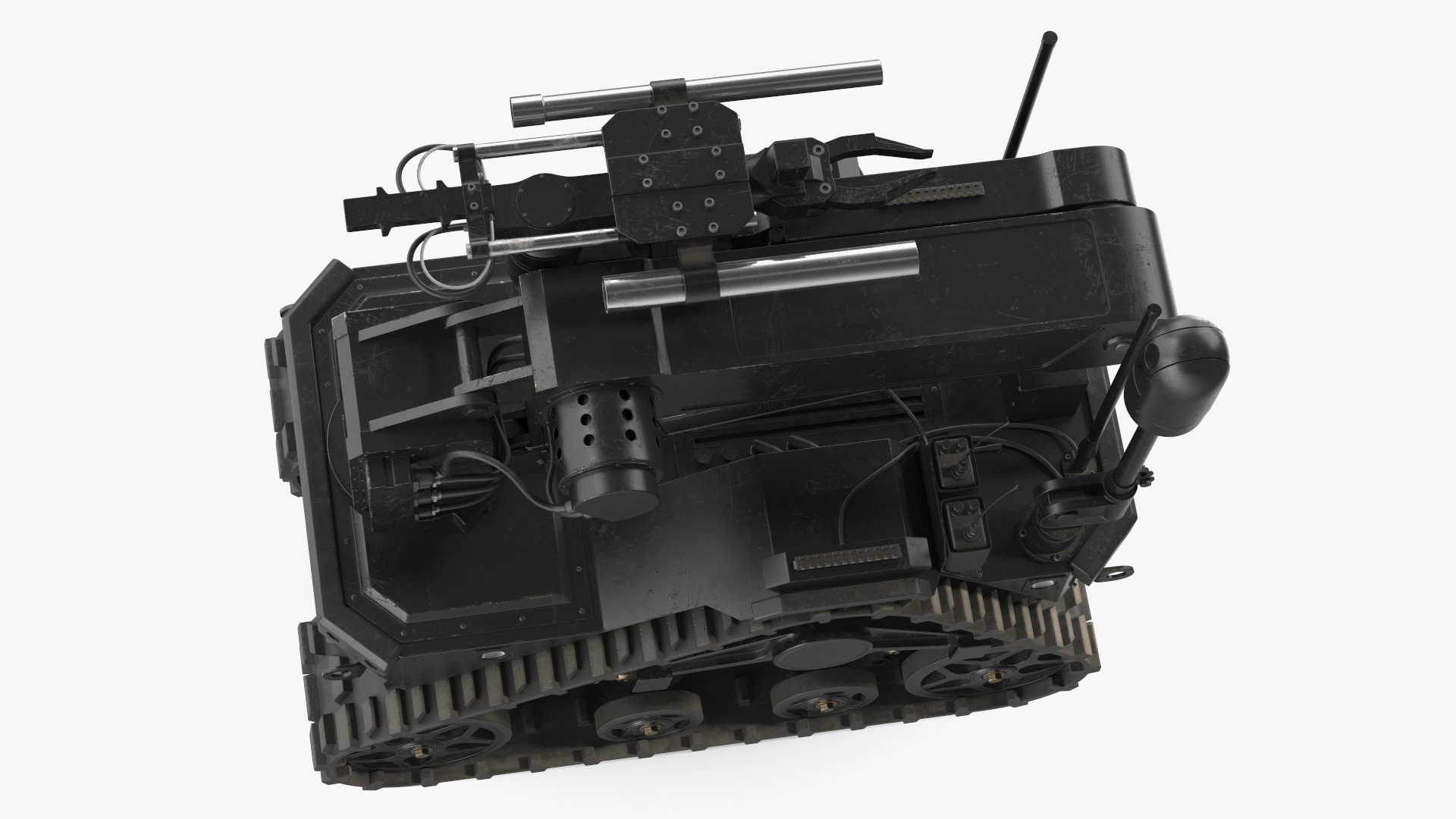 3D Worn Tracked Robot System Black