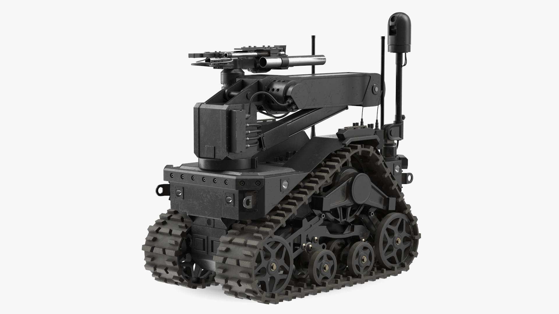 3D Worn Tracked Robot System Black