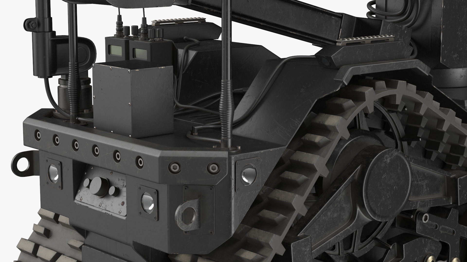 3D Worn Tracked Robot System Black